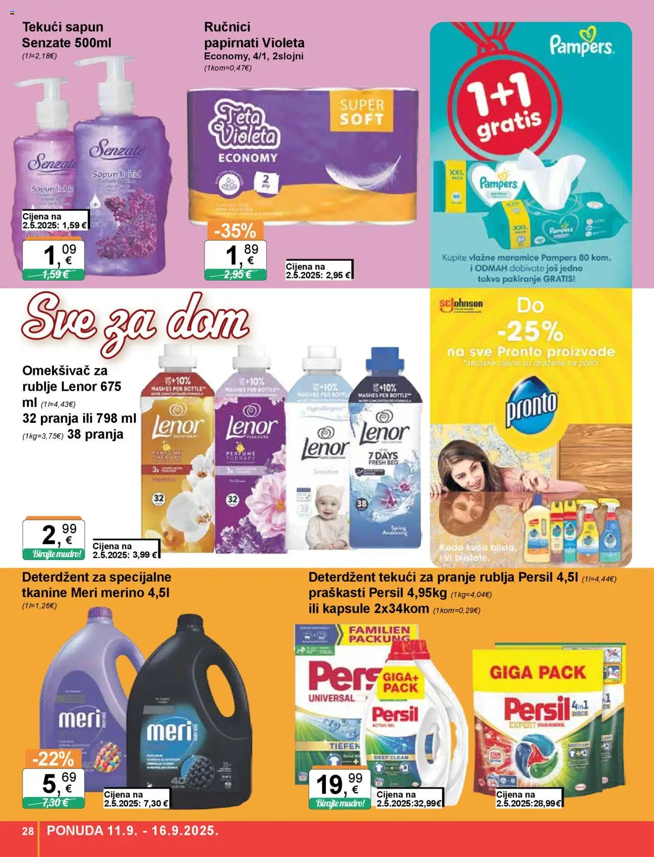 KTC katalog | vrijedi od 11.09.2025 | Stranica: 28 | Proizvodi: Sapun, Deterdžent, Pampers, Lenor