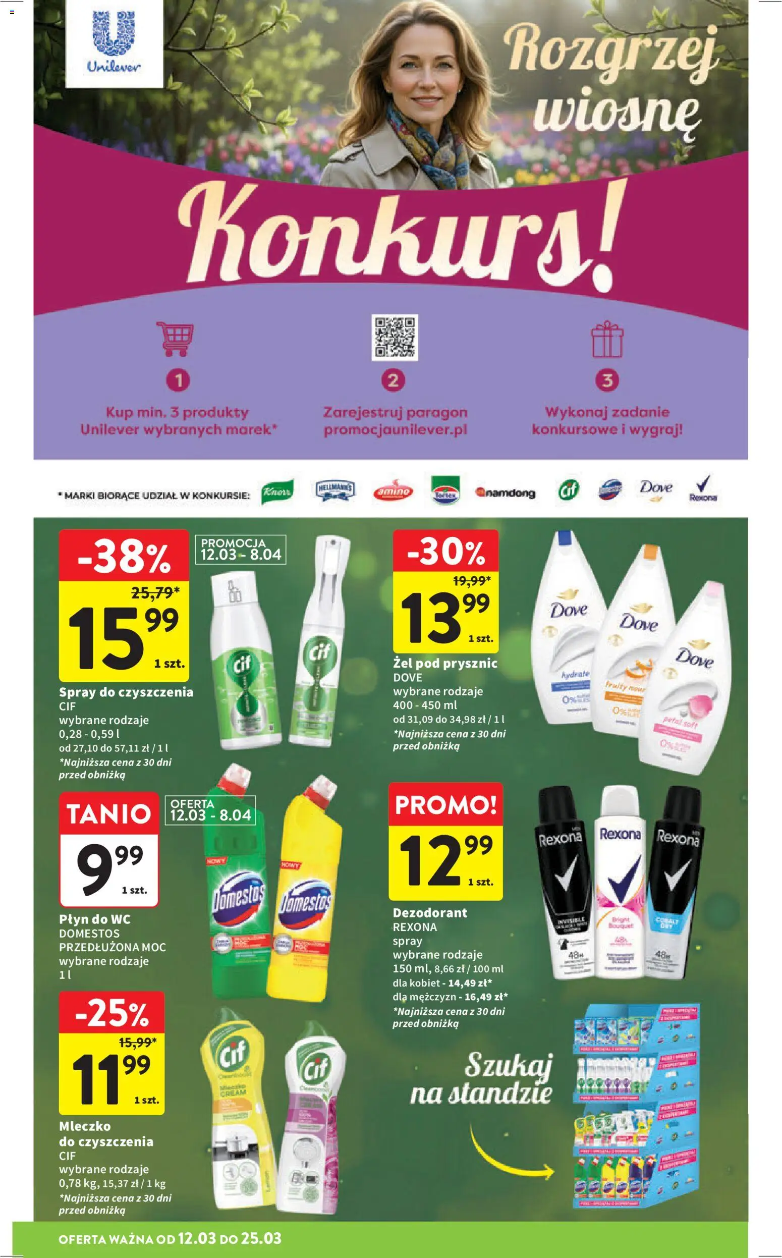 Intermarche gazetka od 12.03.2026 | Strona: 40 | Produkty: Prysznic, Domestos, Żel pod prysznic, Dezodorant