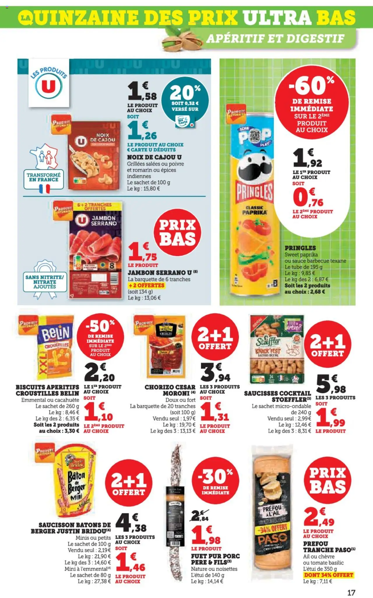  | Page: 17 | Produits: Chorizo, Noix de cajou, Digestif, Jambon serrano