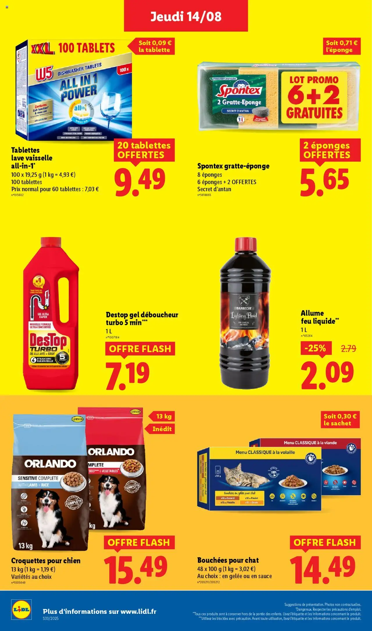  | Page: 26 | Produits: Allume feu, Croquettes pour chien, Viande, Gelée