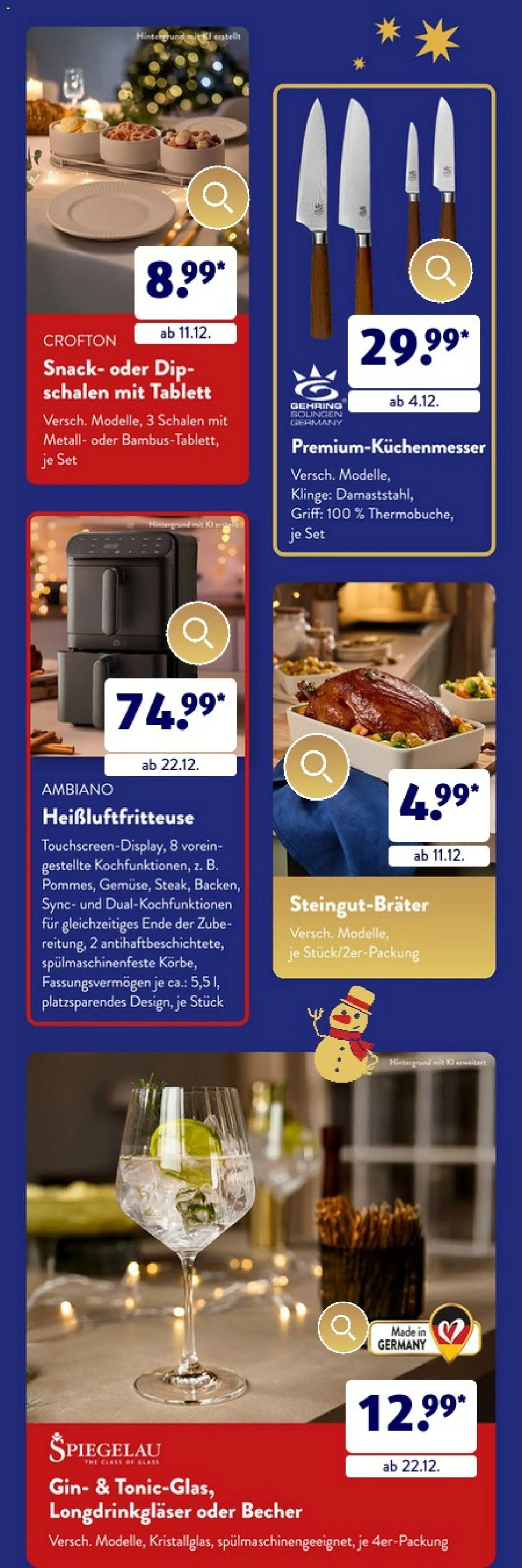 Aldi Süd - Weihnachtsbroschüre Dezember 2025 – gültig ab 01.12.2025 | Seite: 9 | Produkte: Gin, Heißluftfritteuse