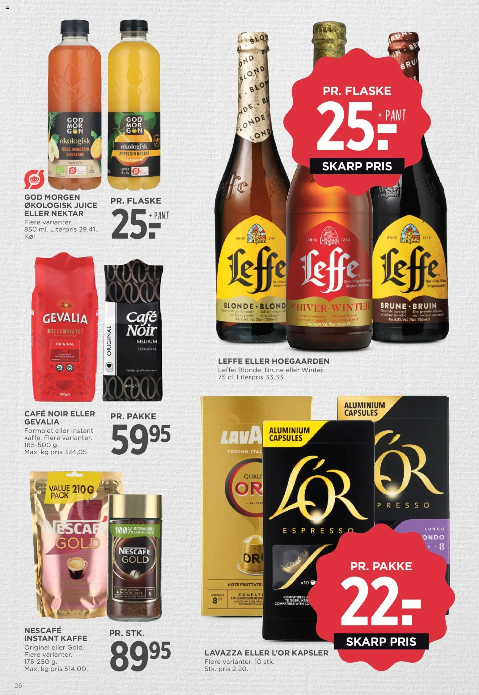 Meny tilbudsavis – gyldig fra 31.10.2025 | Side: 38 | Produkter: Kaffe, Te, Gulerod, Instant Kaffe