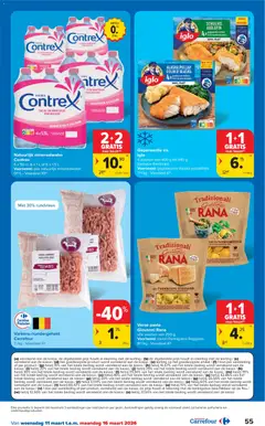 Carrefour folder week 11 - Voorbeeld van een folder van Carrefour, geldig van 11.03.2026 | Pagina: 55 | Producten: Fles, Vis, Rundvlees, Pin