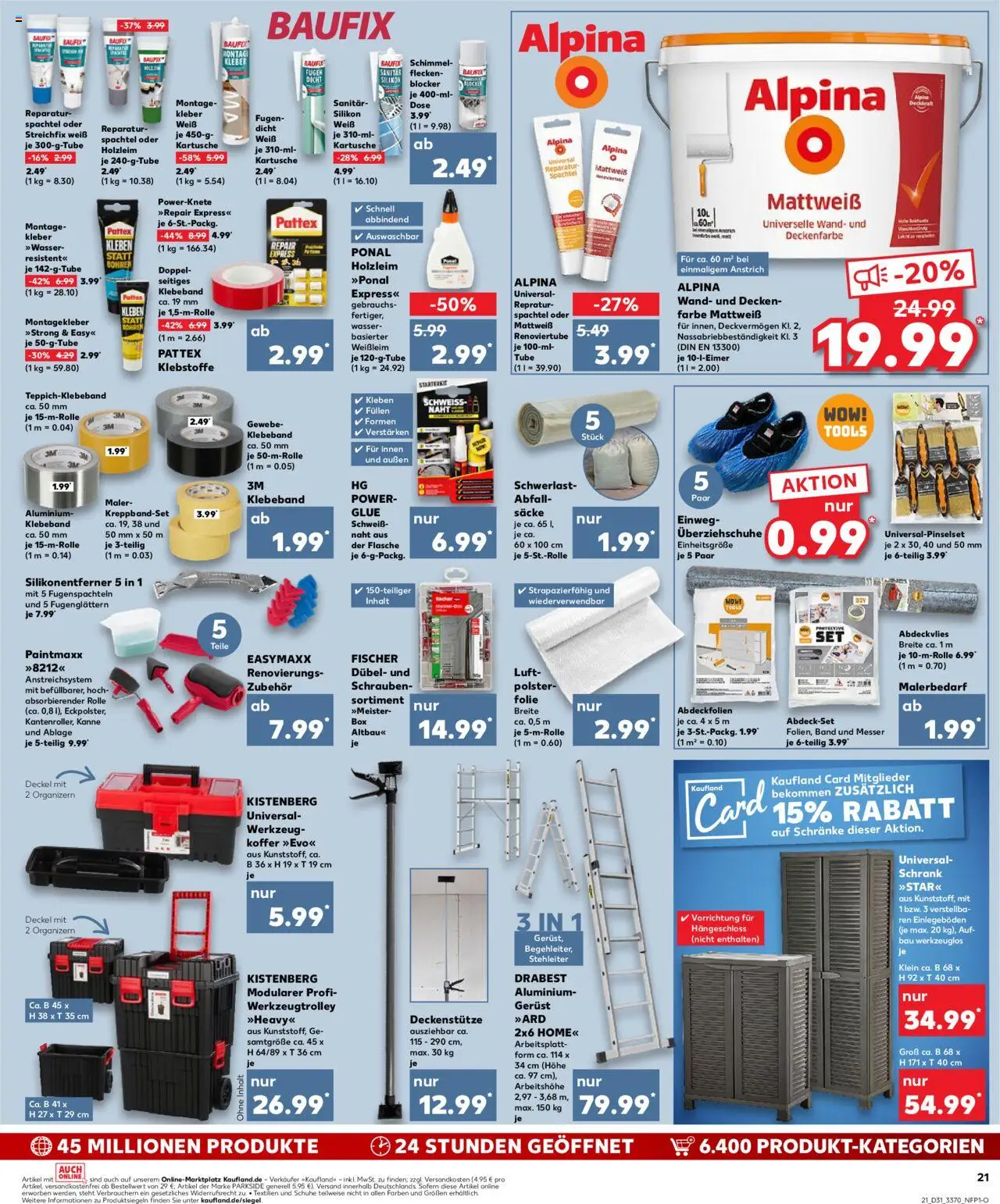 Kaufland Prospekt 	 - gültig ab dem 31.07.2025 | Seite: 21 | Produkte: Schrank, Wasser, Koffer