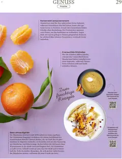 Mandarinen-Karotten-Suppe, Recipe for mandarin and carrot soup. ab 16.12.2025 gültig | Seite: 29 | Produkte: Bilden, Mandarinen, Früchte