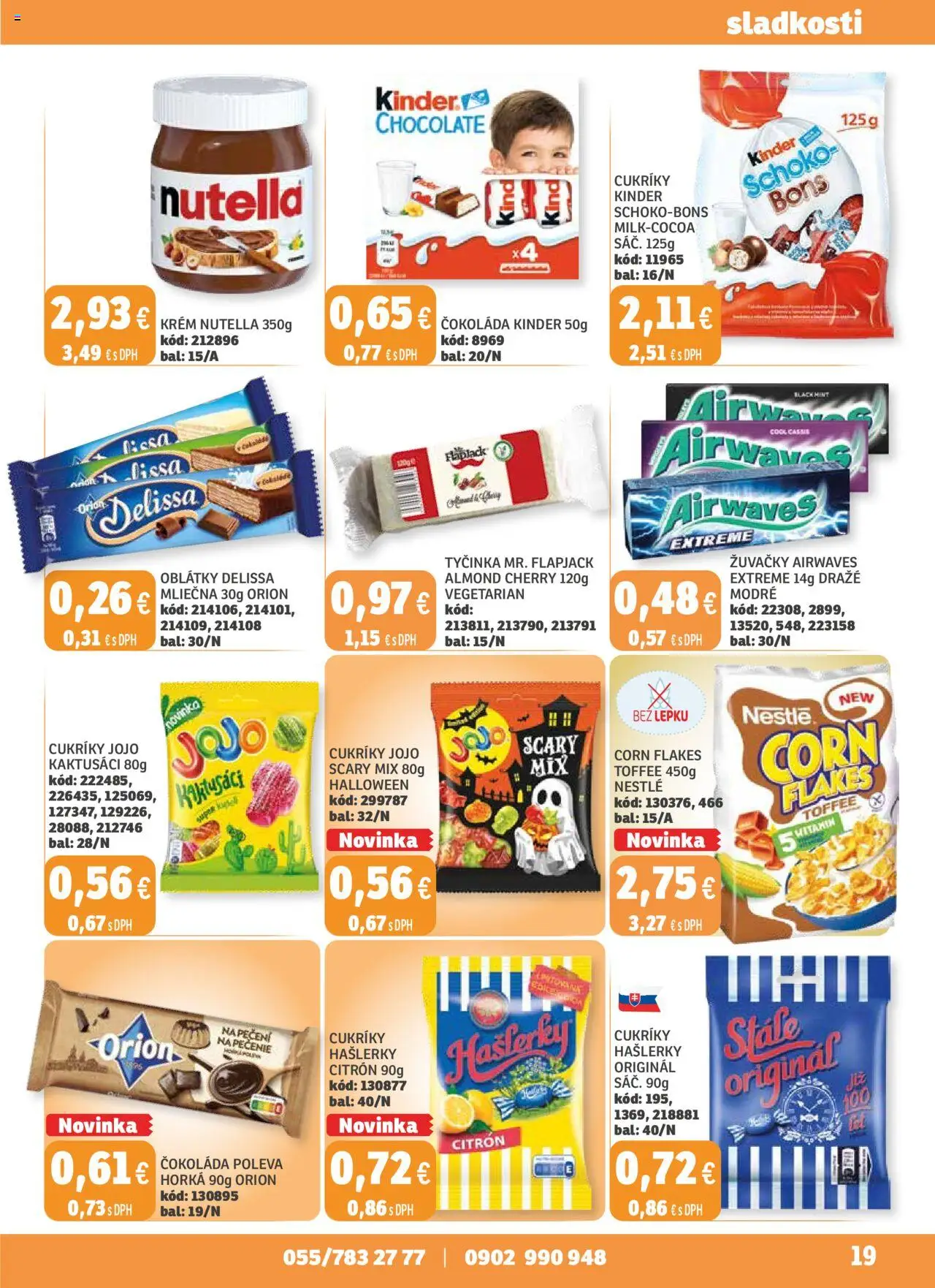 Nové Labaš akcie – leták je platný od 17.10.2025 | Strana: 19 | Produkty: Kinder, Čokoláda, Krém, Nutella