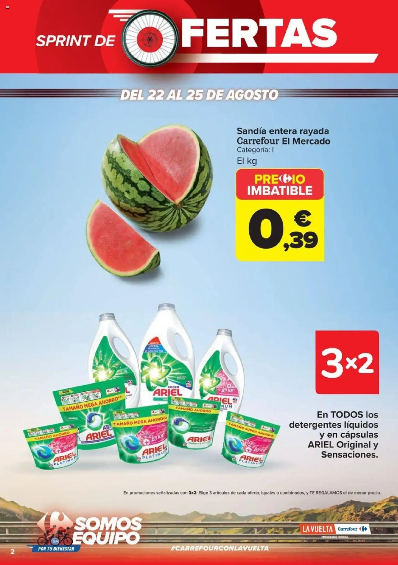 Carrefour -Vuelta Ciclista │ válido desde el 22.08.2025 | Página: 2 | Productos: Té, Sandía