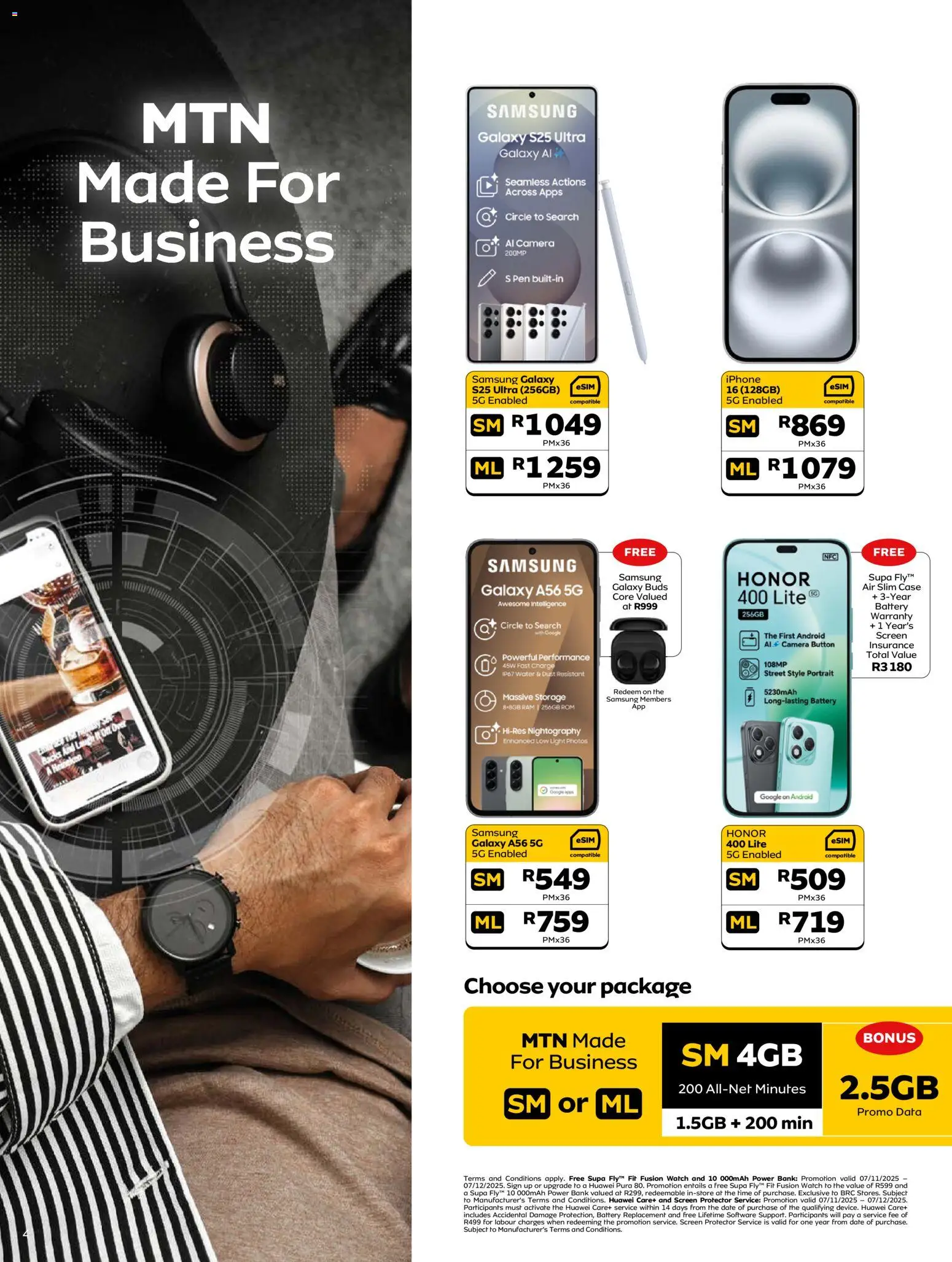New MTN catalogue – valid from 07.11.2025 | Page: 4 | Products: Data, Watch, Camera, Light
