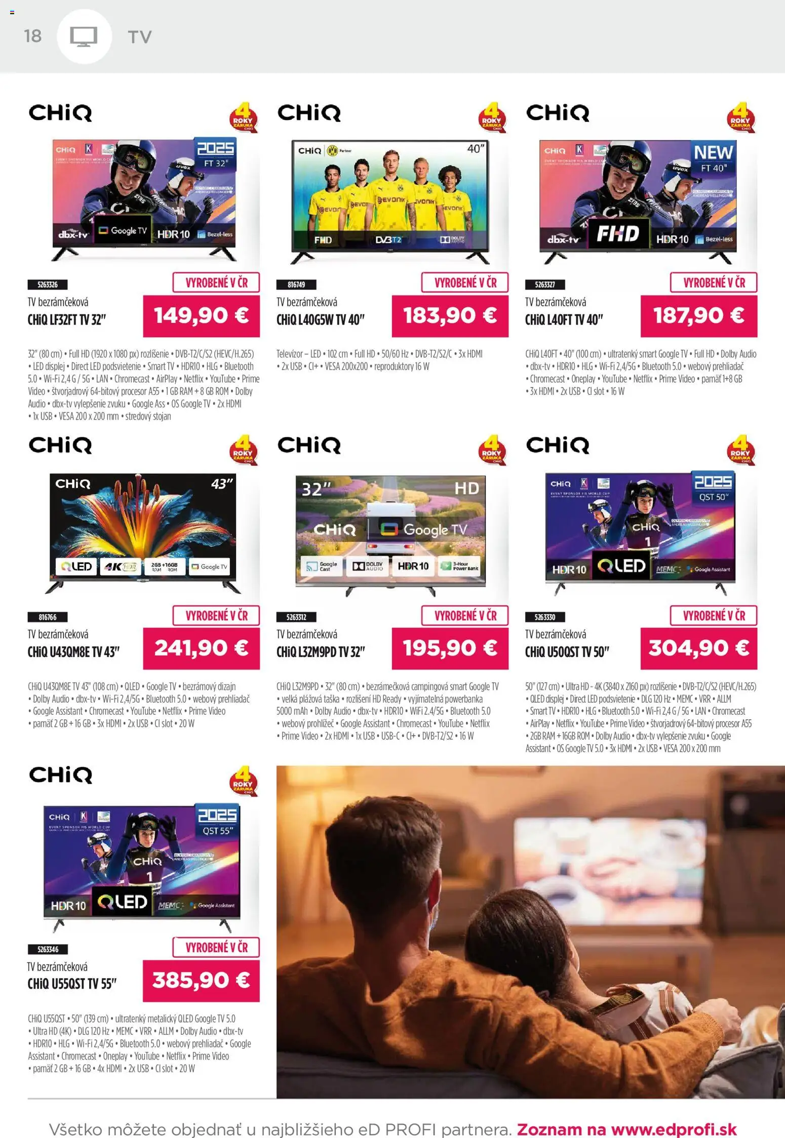 Nové ED Profi akcie – leták je platný od 01.12.2025 | Strana: 18 | Produkty: Tv, Rám, Led, USB