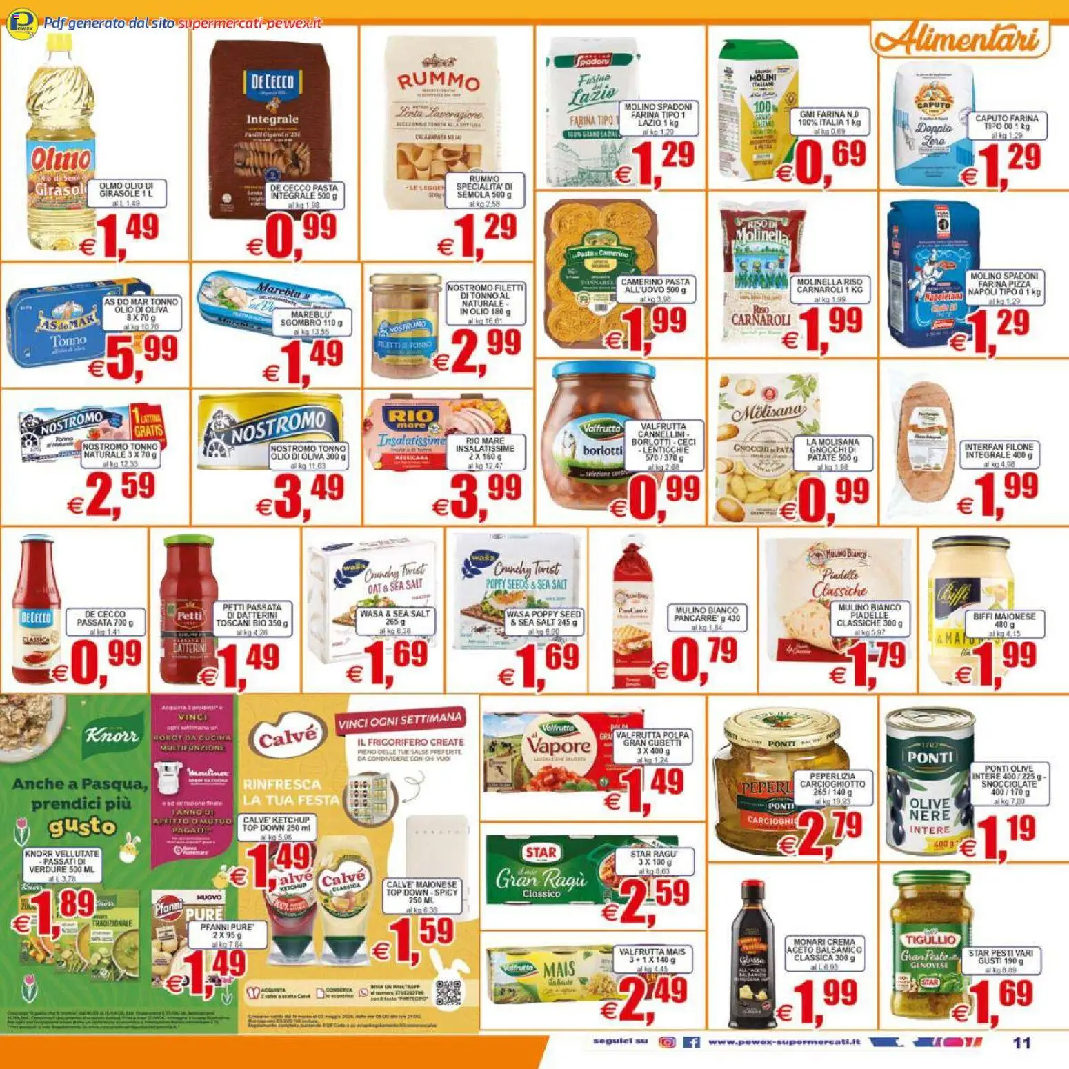 Volantino Pewex del 07.04.2026 | Pagina: 11 | Prodotti: Pizza, Maionese, Robot, Olio di Oliva