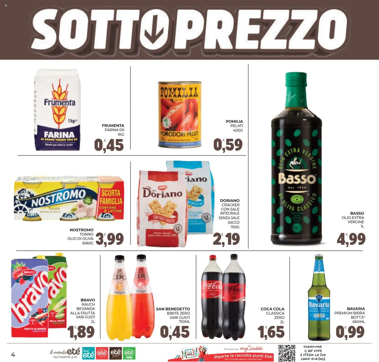 Volantino Eté del 17.04.2026 | Pagina: 4 | Prodotti: Birra, Sale, Pomodori, Olio di Oliva