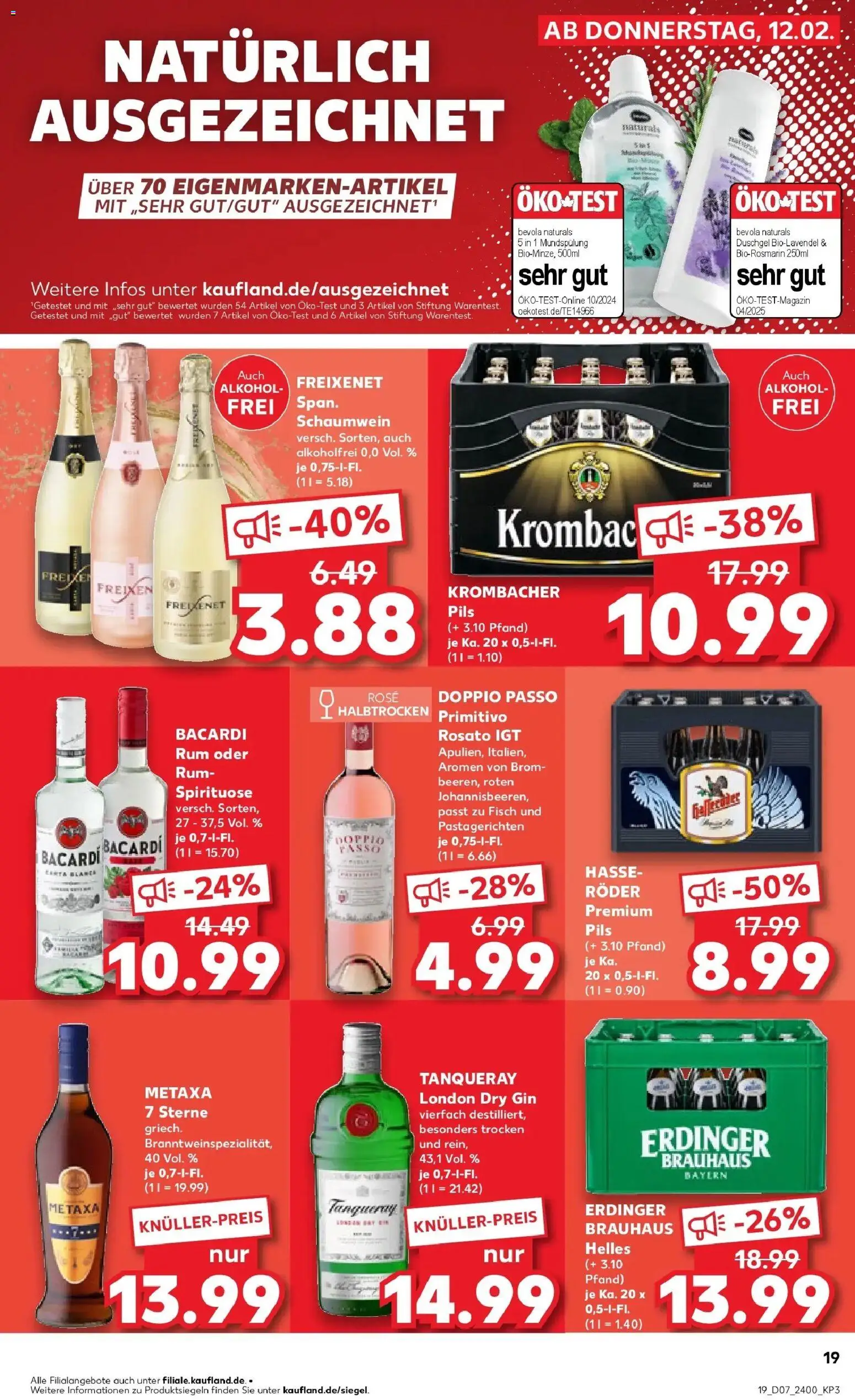 Kaufland prospekt Sulzbach-Rosenberg	 – gültig ab 16.02.2026 | Seite: 19 | Produkte: Pils, Fisch, Shower Gel, Doppio Passo