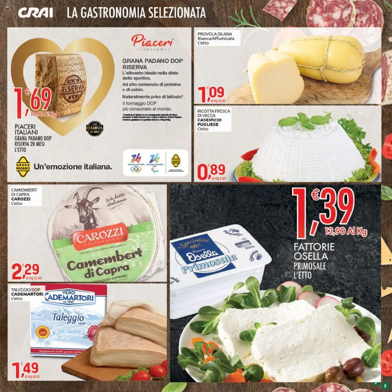 Volantino CRAI del 18.09.2025 | Pagina: 5 | Prodotti: Latte, Formaggio, Provola, Ricotta