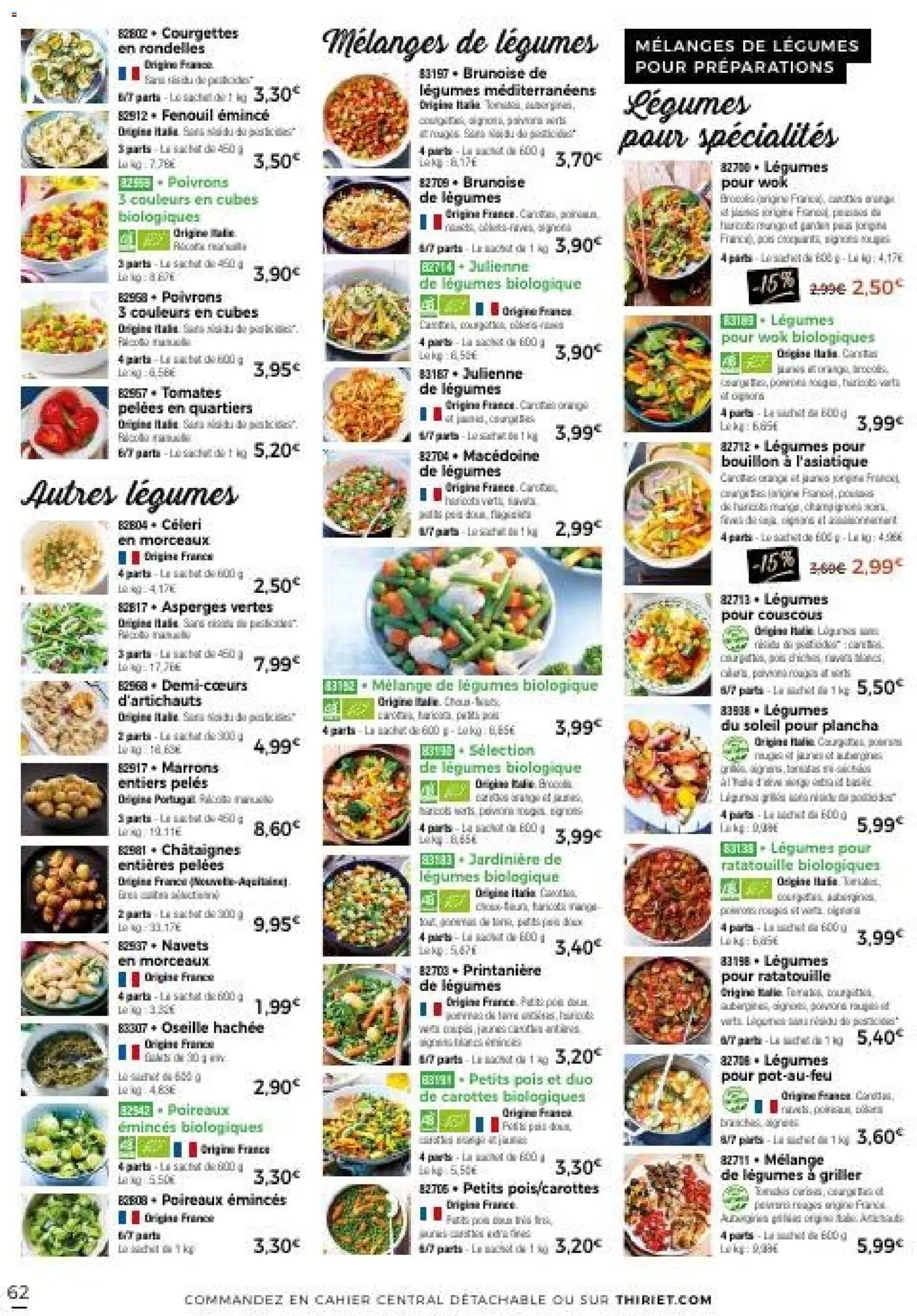 {H1} | Page: 62 | Produits: Plancha, Oseille, Couscous, Pois