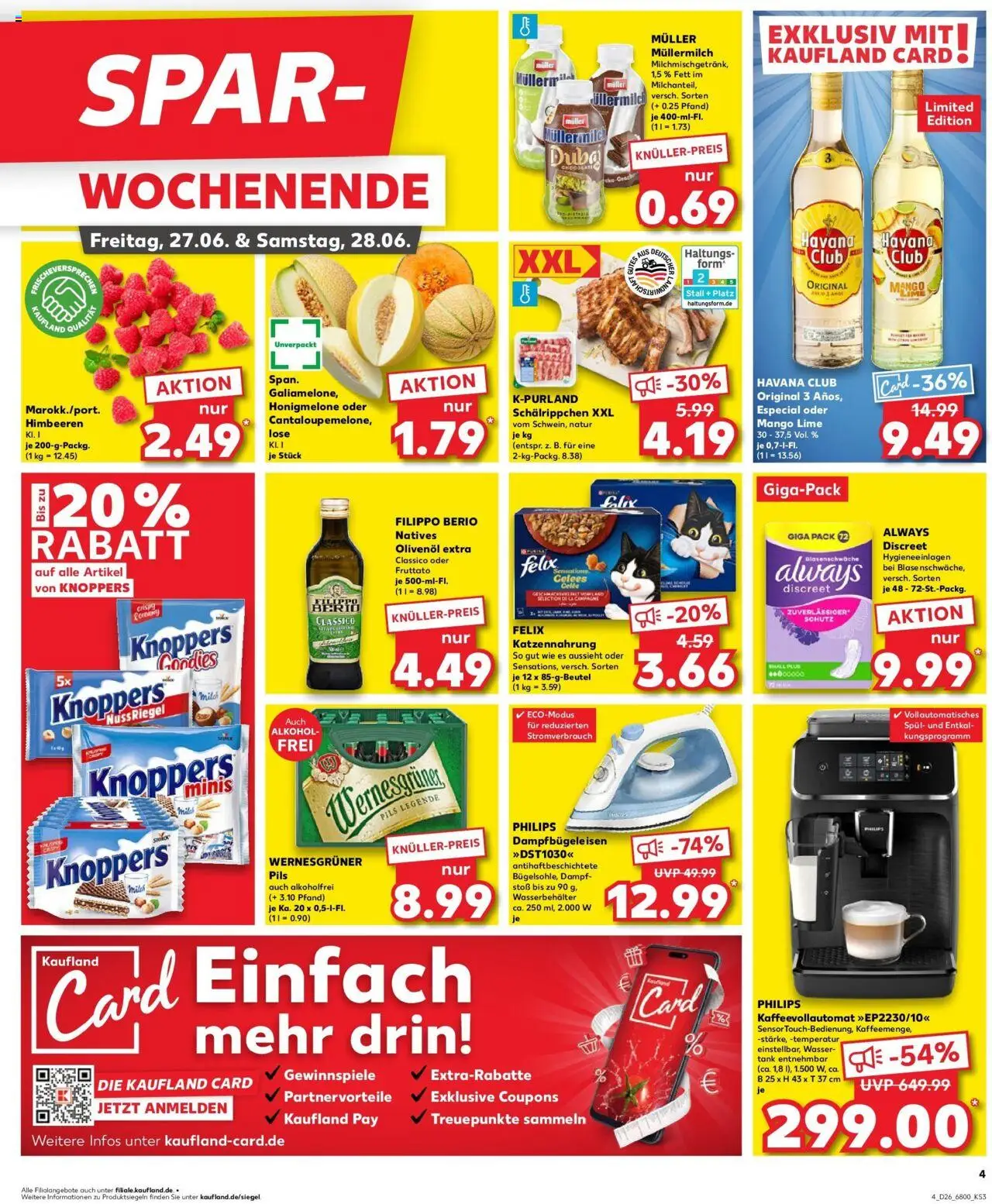 Kaufland prospekt Eisenach	 - gültig ab dem 29.06.2025 | Seite: 15 | Produkte: Havana club, Mango, Kaffeevollautomat, Muller mullermilch