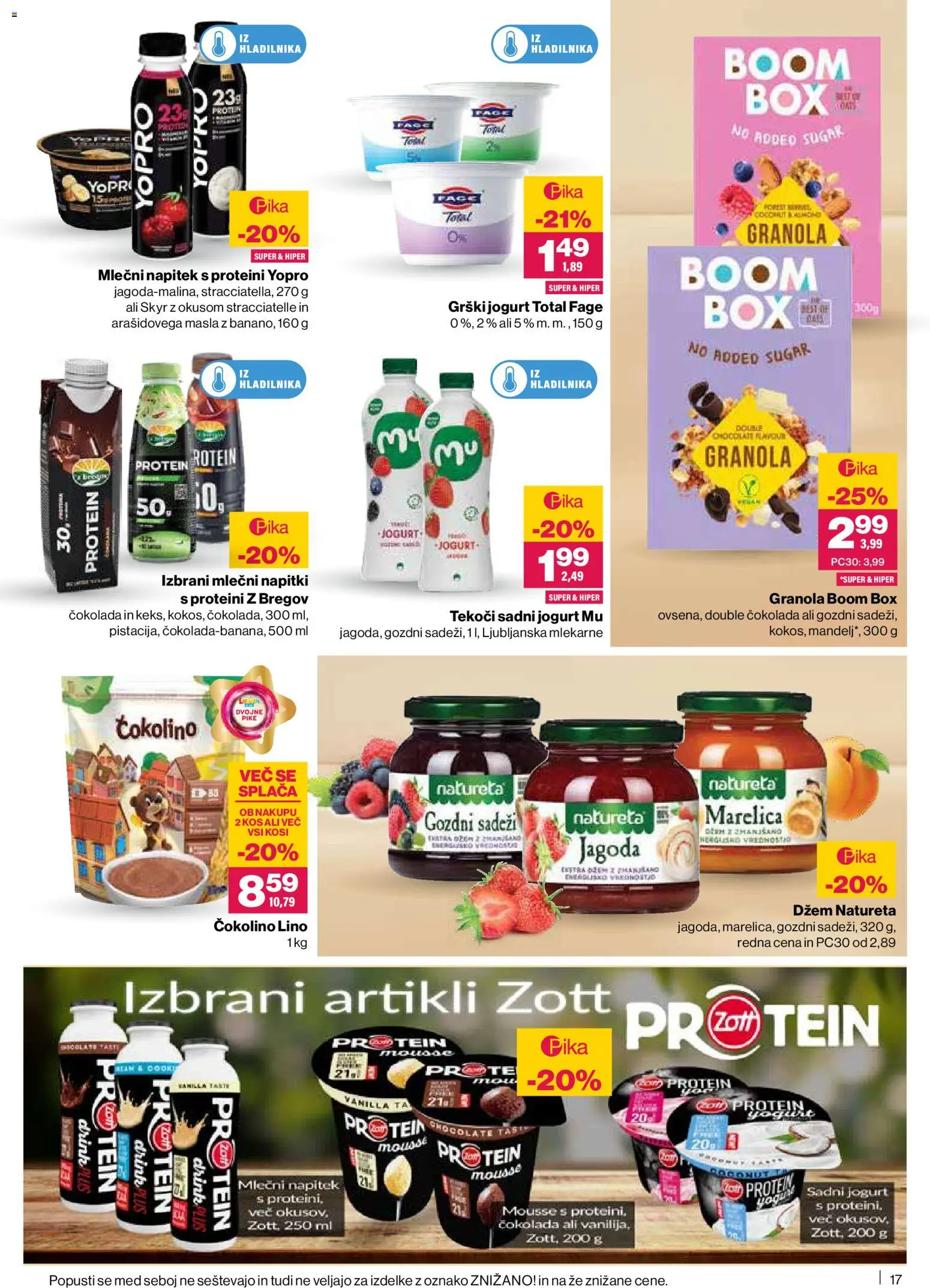 Novi Mercator katalog ponudbe – veljaven od 05.02.2026 | Stran: 17 | Izdelki: Grški jogurt, Džem, Čokolino, Cokolada