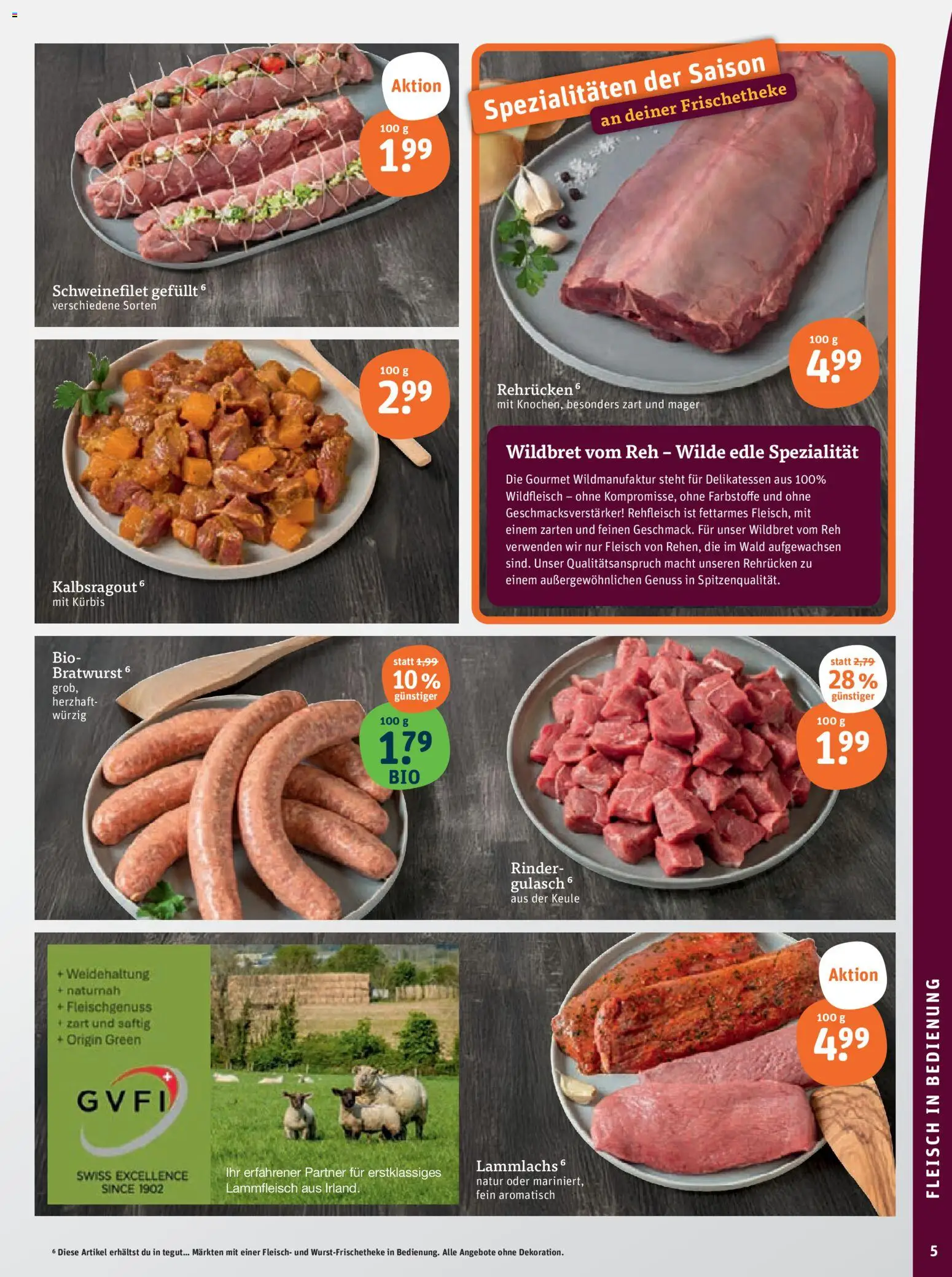 Tegut Prospekt – gültig ab 10.11.2025 | Seite: 7 | Produkte: Schweinefilet, Gulasch, Kürbis, Fleisch