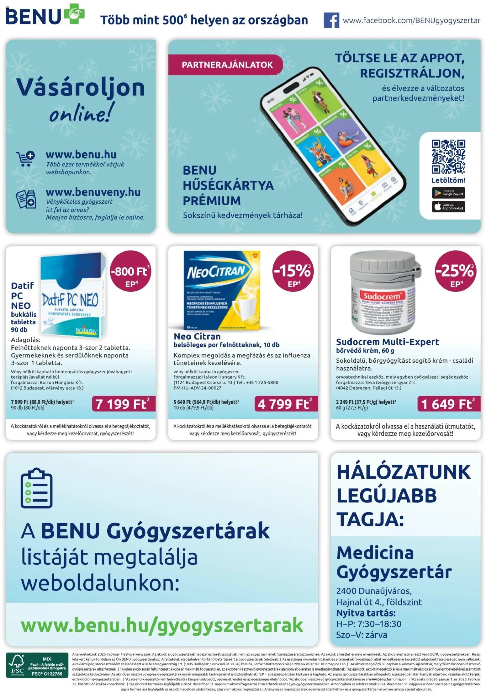 BENU Gyógyszertárak akciós ujság - amely érvényes a következő dátumtól: 01.02.2026 | Oldal: 28 | Termékek: PC