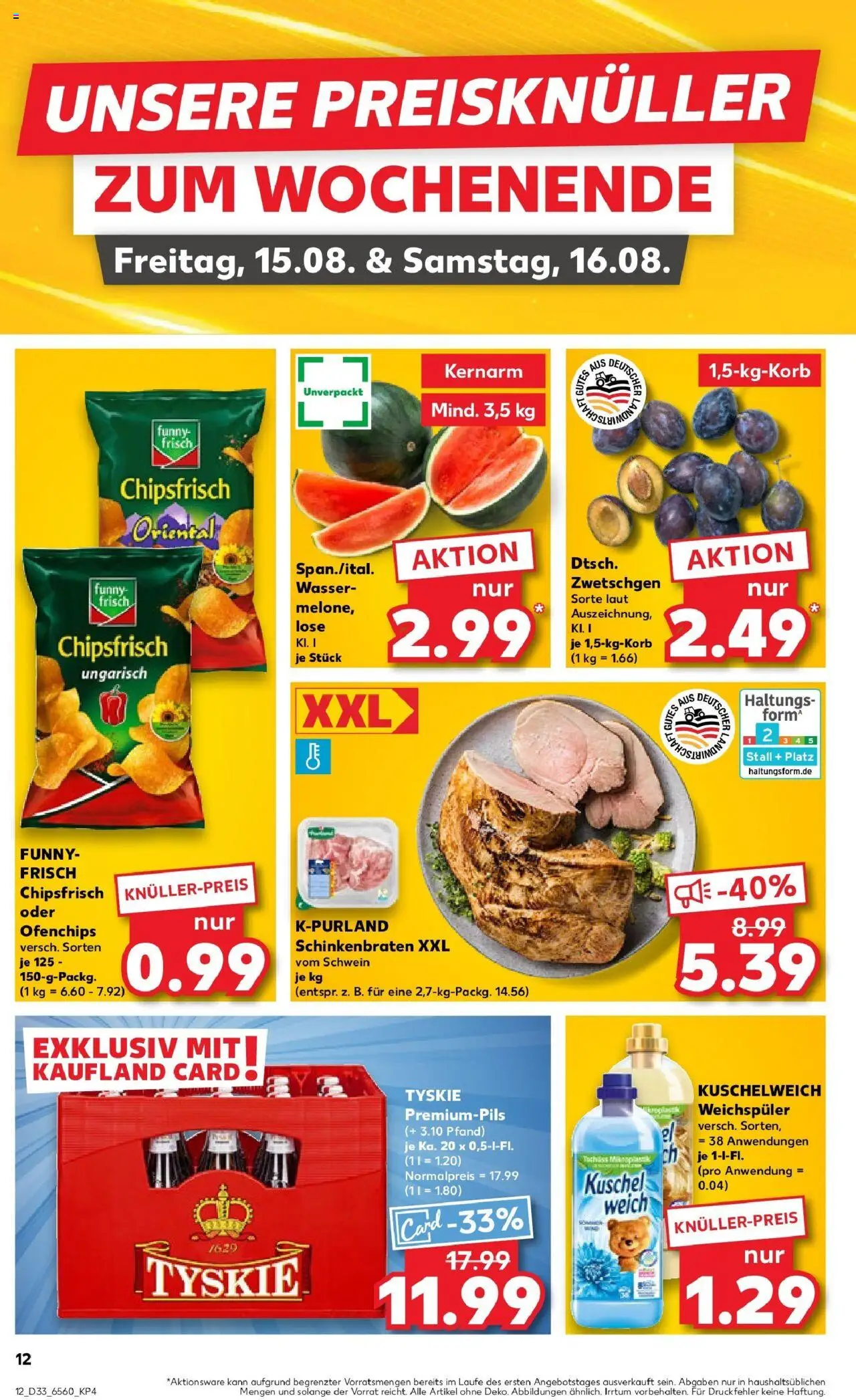Kaufland prospekt Stolberg	 - gültig ab dem 18.08.2025 | Seite: 25 | Produkte: Funny frisch, Kuschelweich, Zwetschgen, Weichspüler