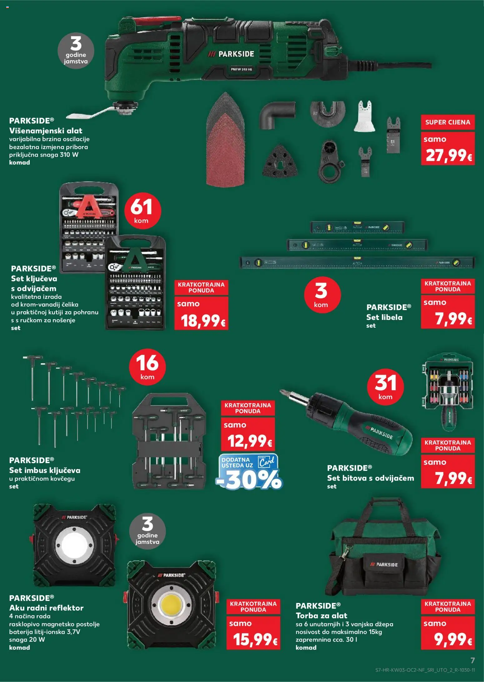 Kaufland katalog | vrijedi od 14.01.2026 | Stranica: 7 | Proizvodi: Baterija, Alat, Torba, Parkside
