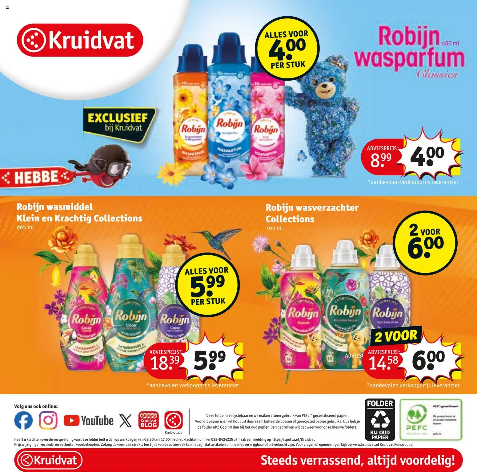 {H1} | Pagina: 84 | Producten: Wasmiddel, Robijn, Kan, Papier