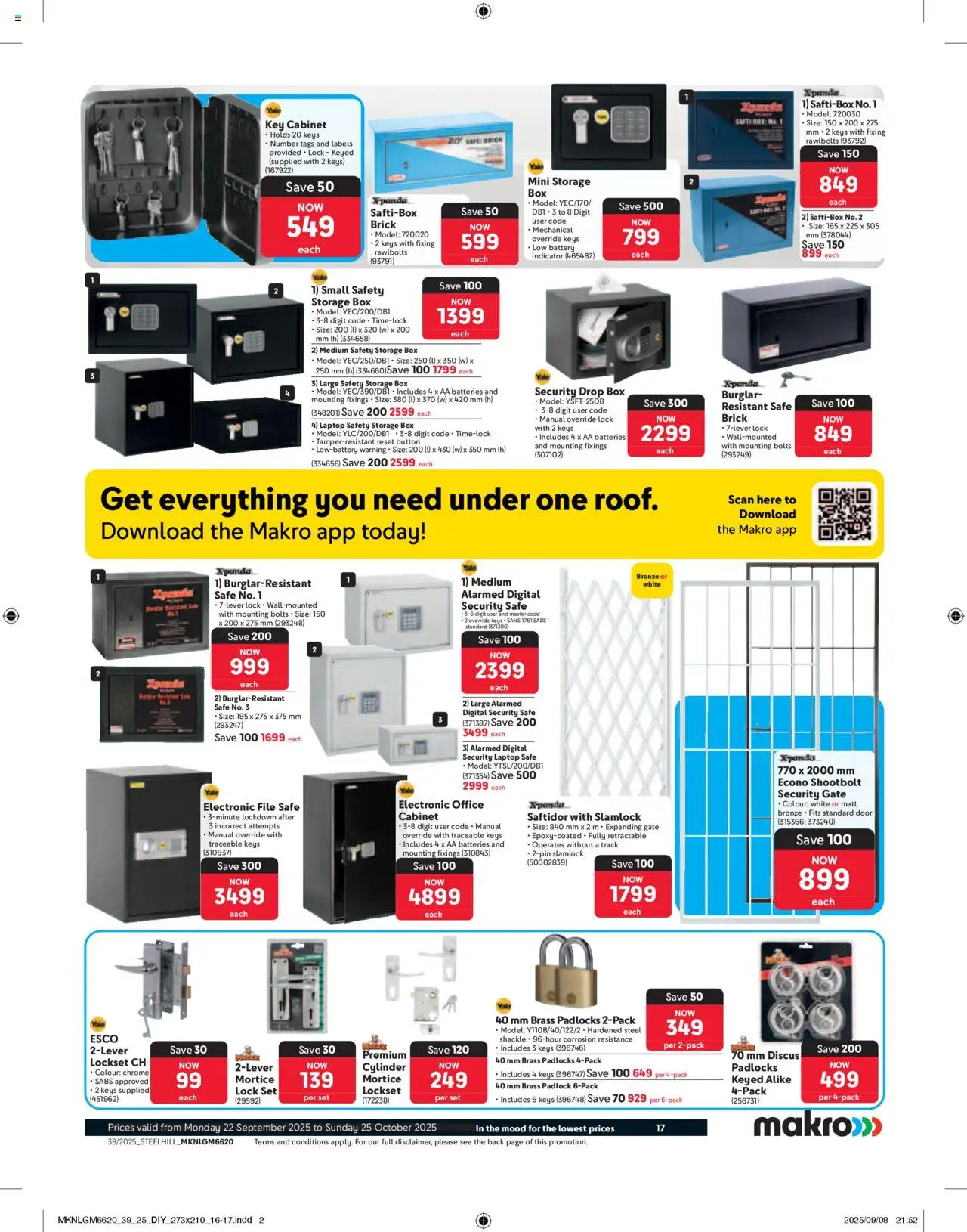 New Makro catalogue – valid from 22.09.2025 | Page: 17 | Products: Laptop, Lock, Box, Battery