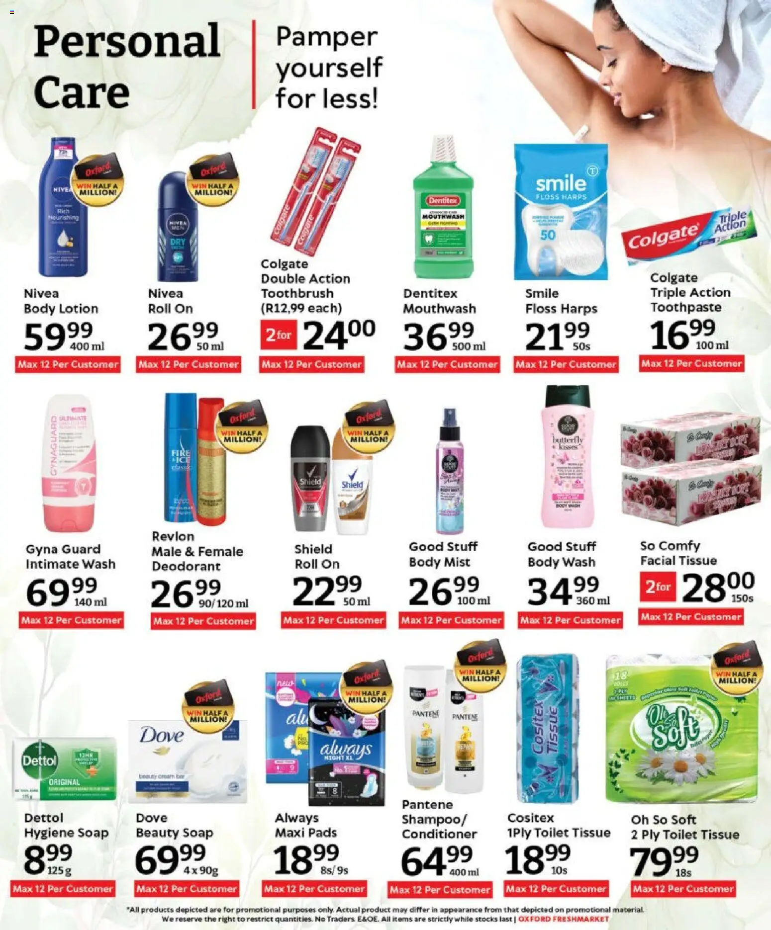 New Oxford Freshmarket catalogue – valid from 05.11.2025 | Page: 16 | Products: Toilet, Pads, Conditioner, Mouthwash