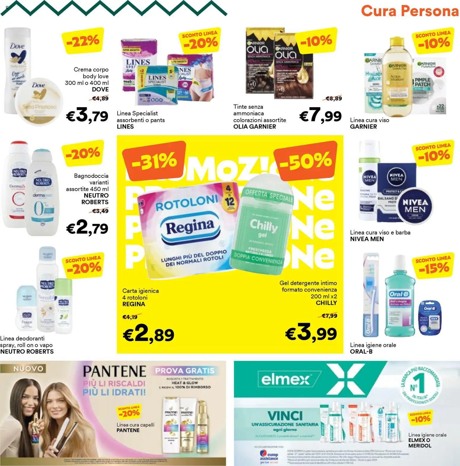 Volantino Unes del 16.02.2026 | Pagina: 19 | Prodotti: Balsamo, Carta igienica, Detergente intimo, Detergente