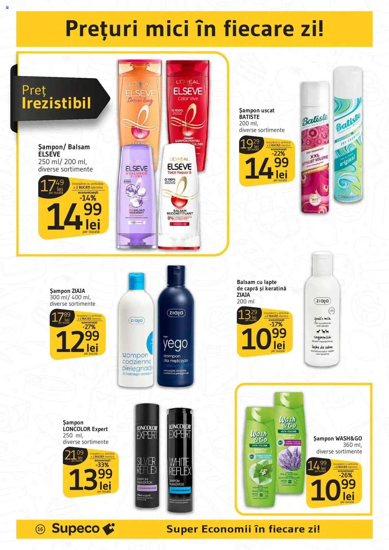 Catalog Supeco – valabil de la 21.08.2025 | Pagină: 16 | Produse: Șampon, Balsam, Lapte, Șampon uscat