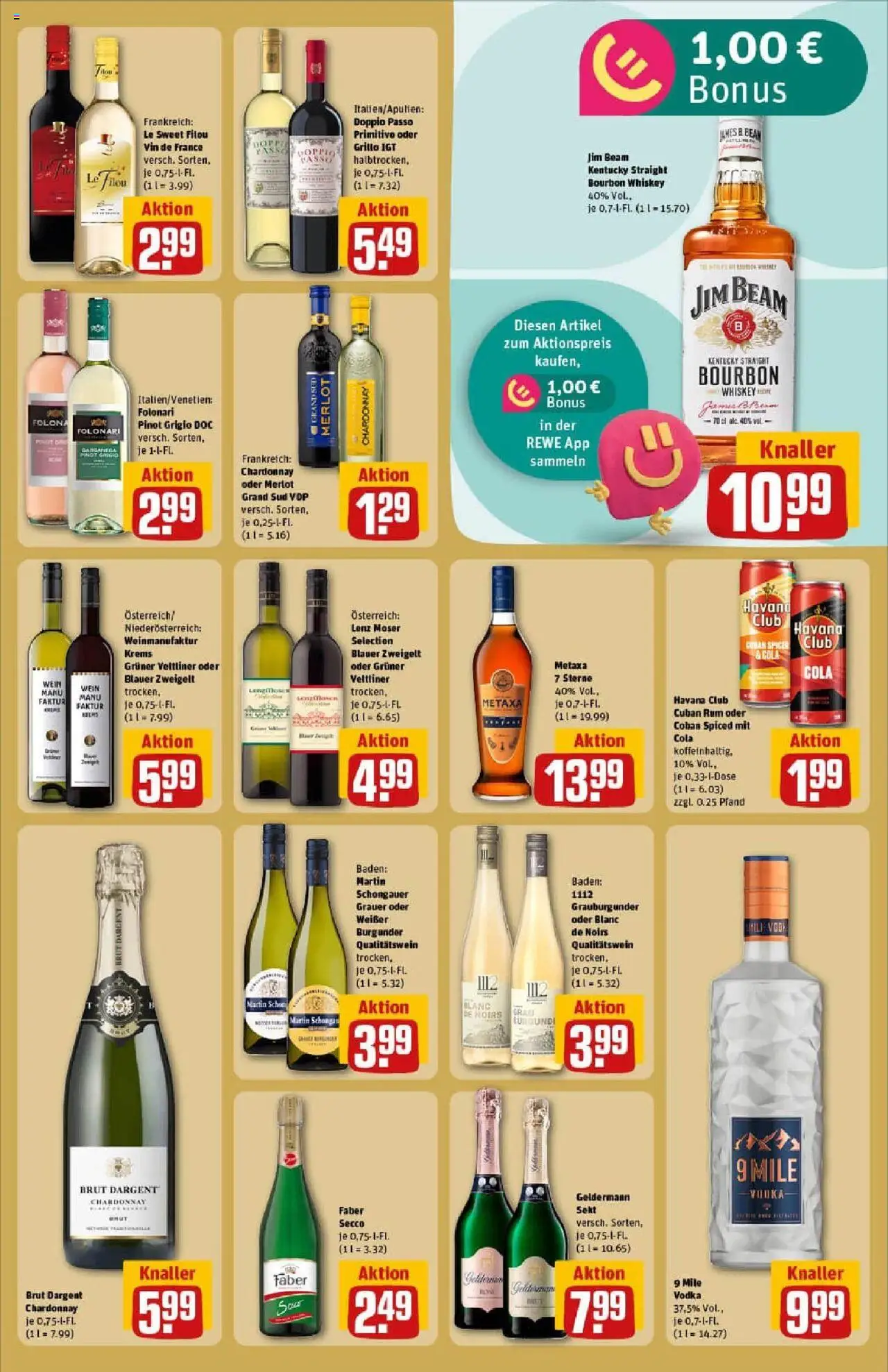 Rewe prospekt Bitburg	 - gültig ab dem 22.06.2025 | Seite: 17 | Produkte: Havana club, Cola, Metaxa, Bourbon
