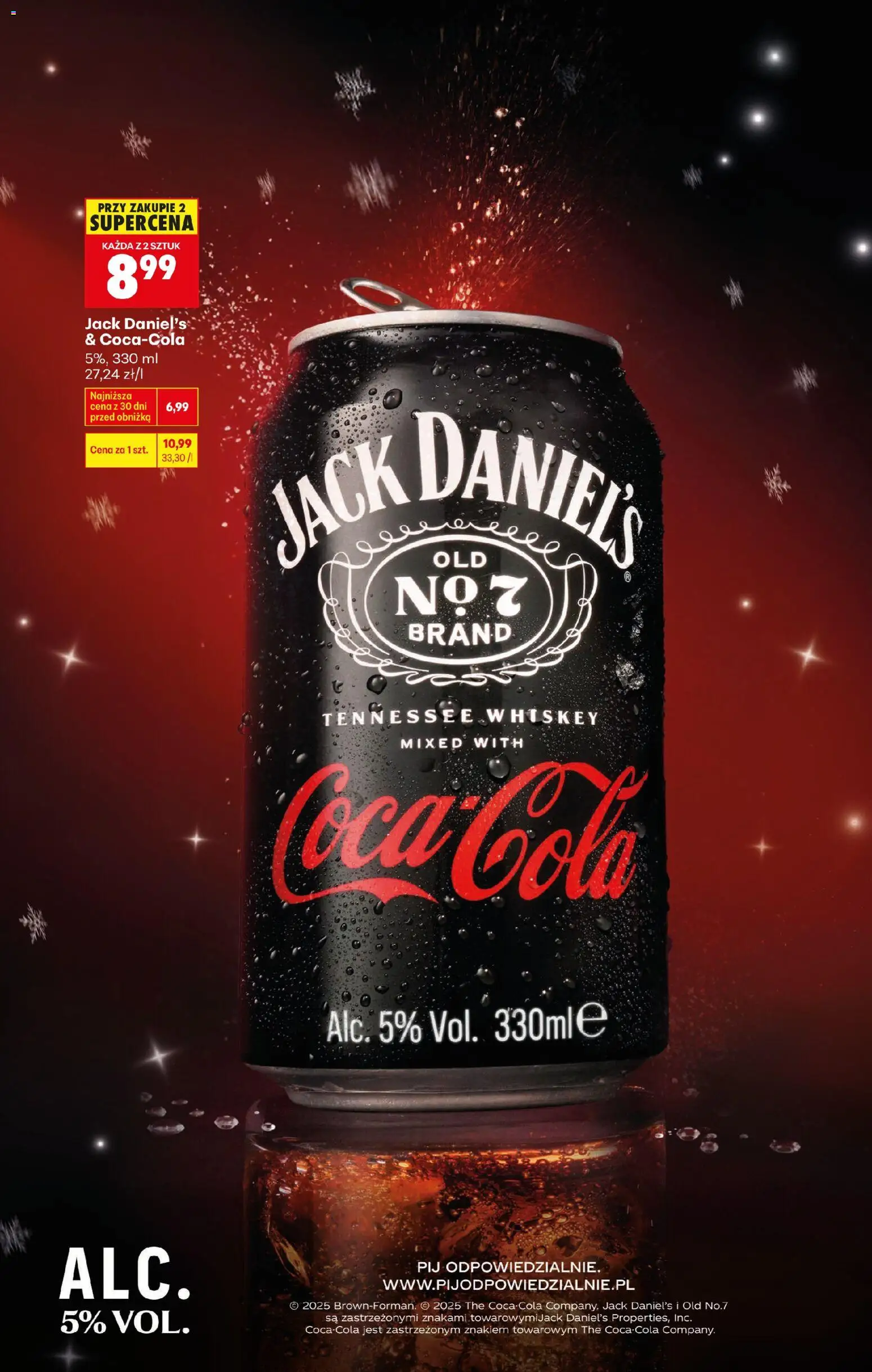Biedronka gazetka - Czas na toast od 27.12.2025 | Strona: 46 | Produkty: Jack Daniel's