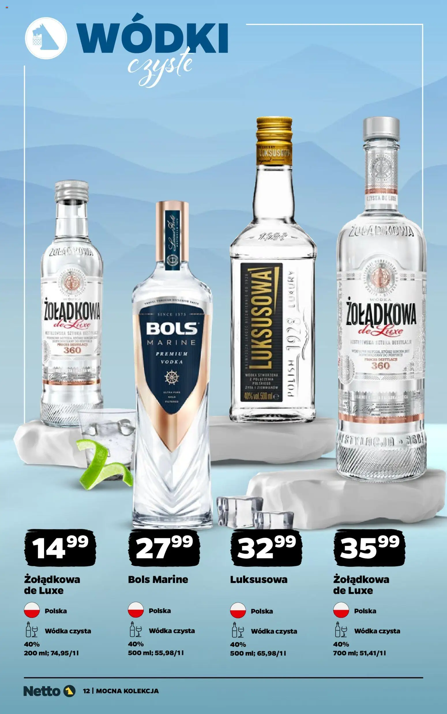 Netto gazetka - Alkohole mocne od 19.01.2026 | Strona: 12 | Produkty: Vodka, Wódka
