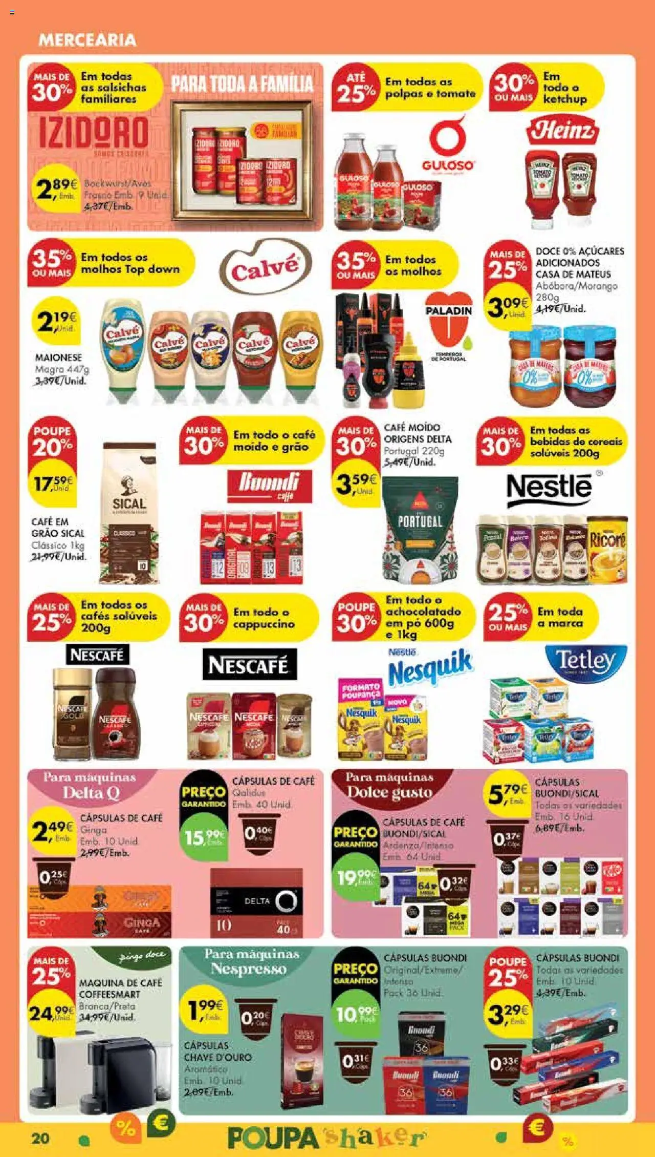 Pingo Doce Poupe Esta Semana Madeira │ válido de 26.08.2025 | Página: 20 | Produtos: Pó, Chocolate, Maionese, Tomate