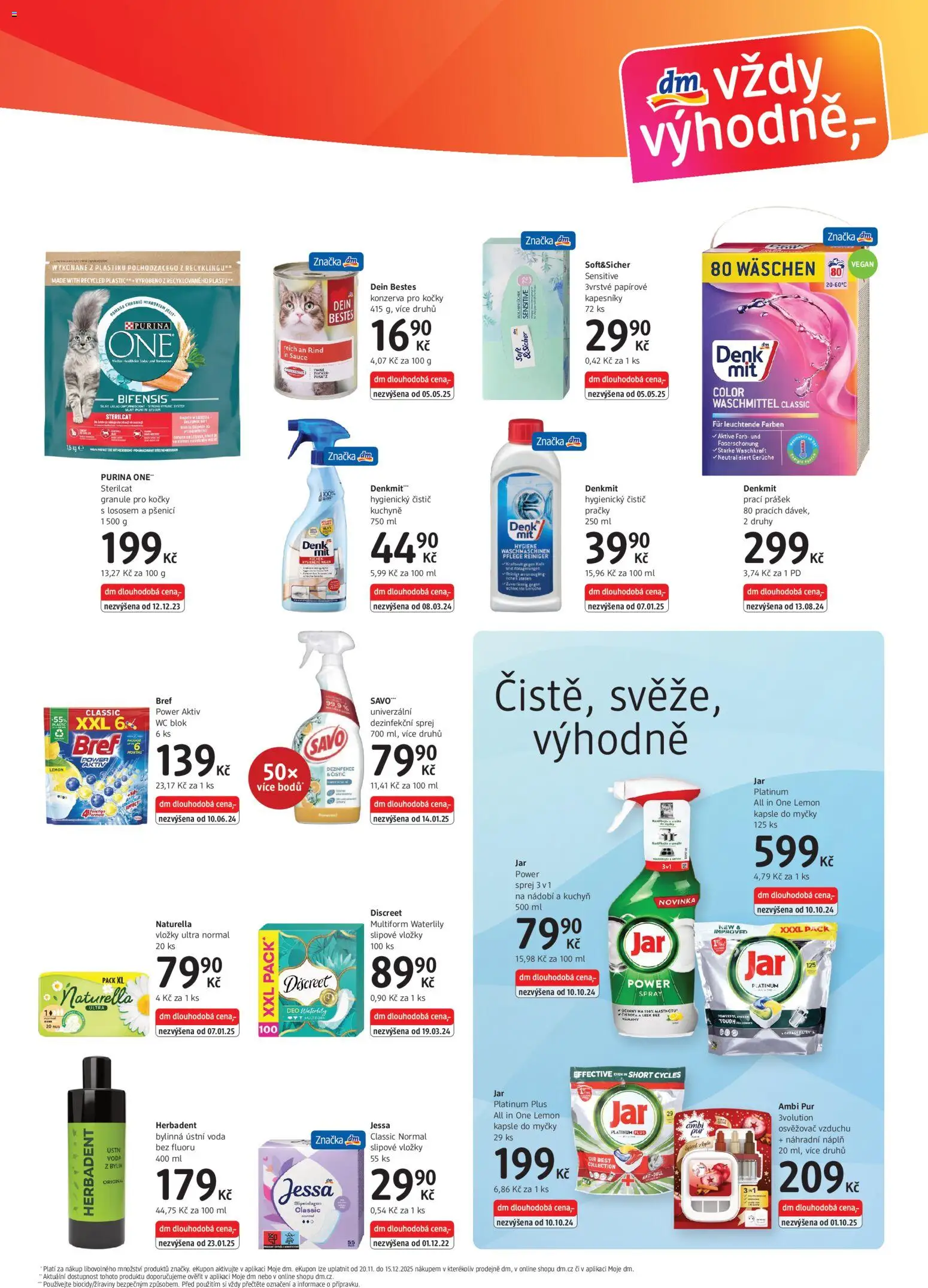 dm drogerie leták - Express od 20.11.2025 | Strana: 3 | Produkty: Wc blok, Voda, Wc, Konzerva pro kočky