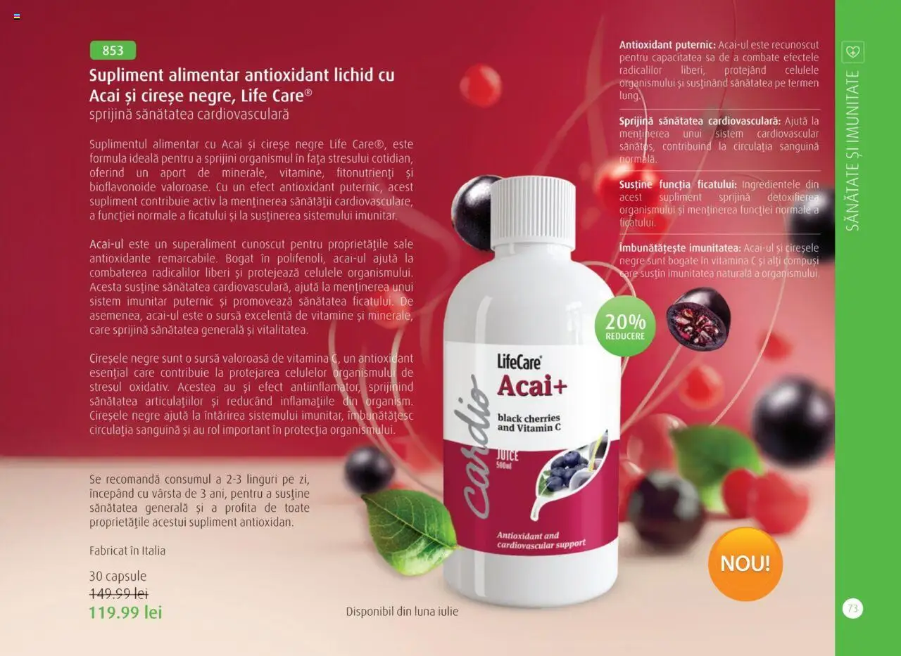 Life Care catalog - Aprilie/Octombrie – valabil de la 01.04.2025 | Pagină: 75 | Produse: Linguri, Cireșe