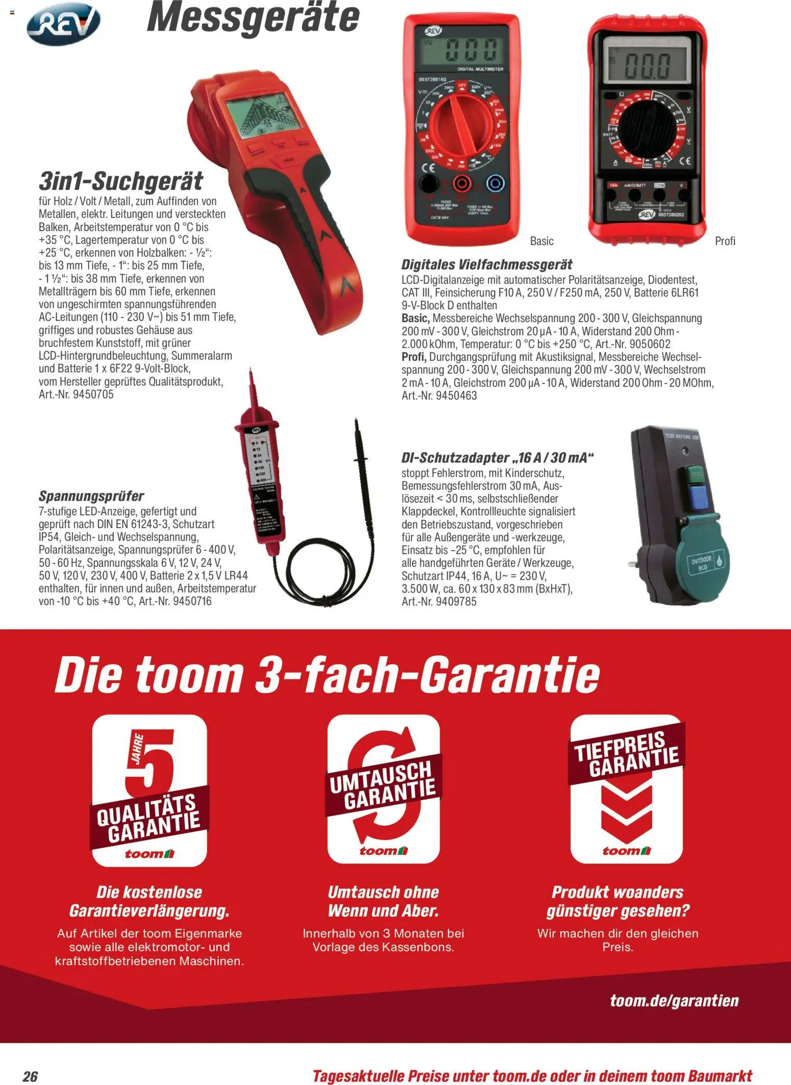 Toom Baumarkt Elektro-Installation 2026 – gültig ab 14.03.2026 | Seite: 26 | Produkte: Batterie