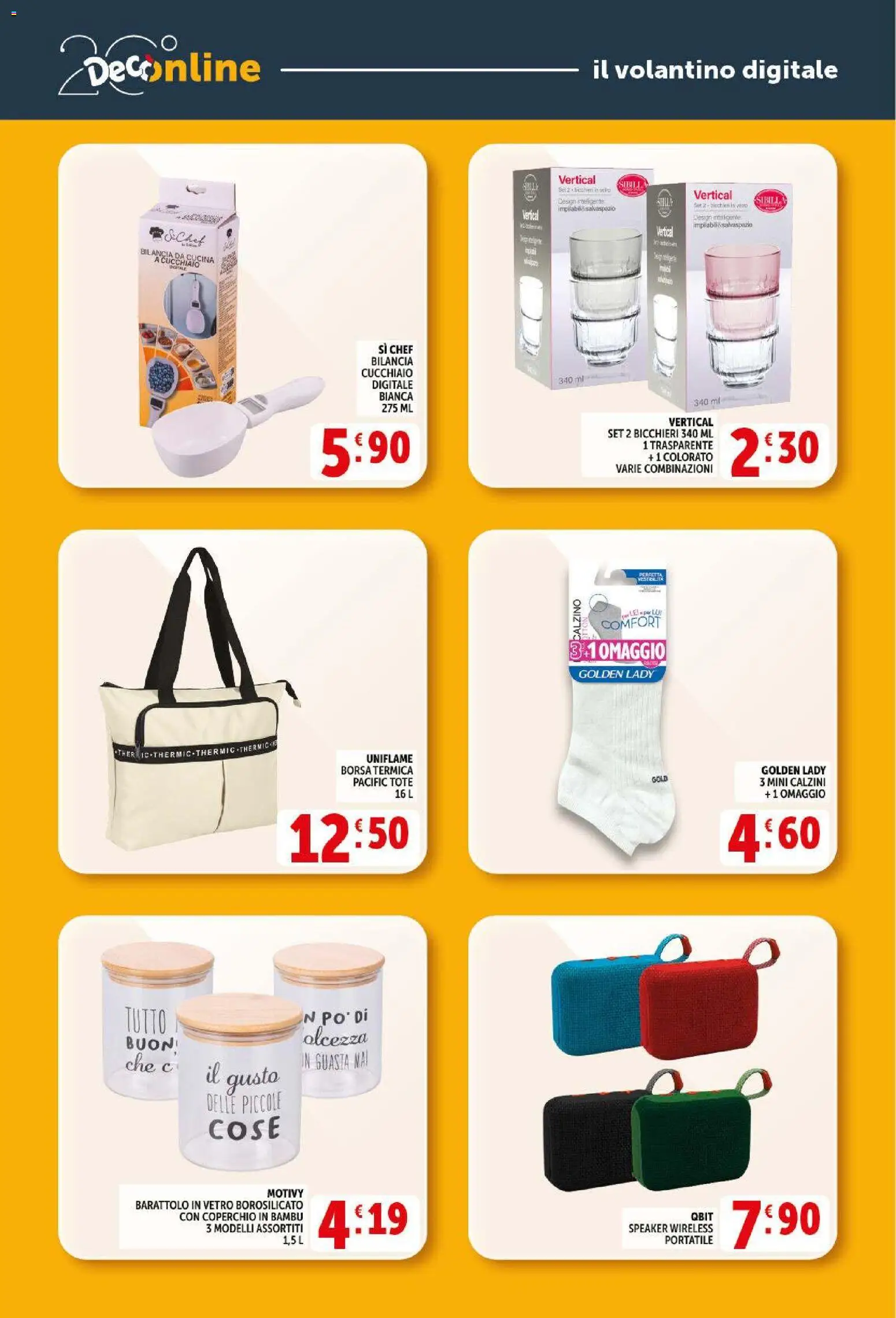 Volantino Decò del 09.04.2026 | Pagina: 36 | Prodotti: Calzini, Borsa termica, Borsa, Speaker