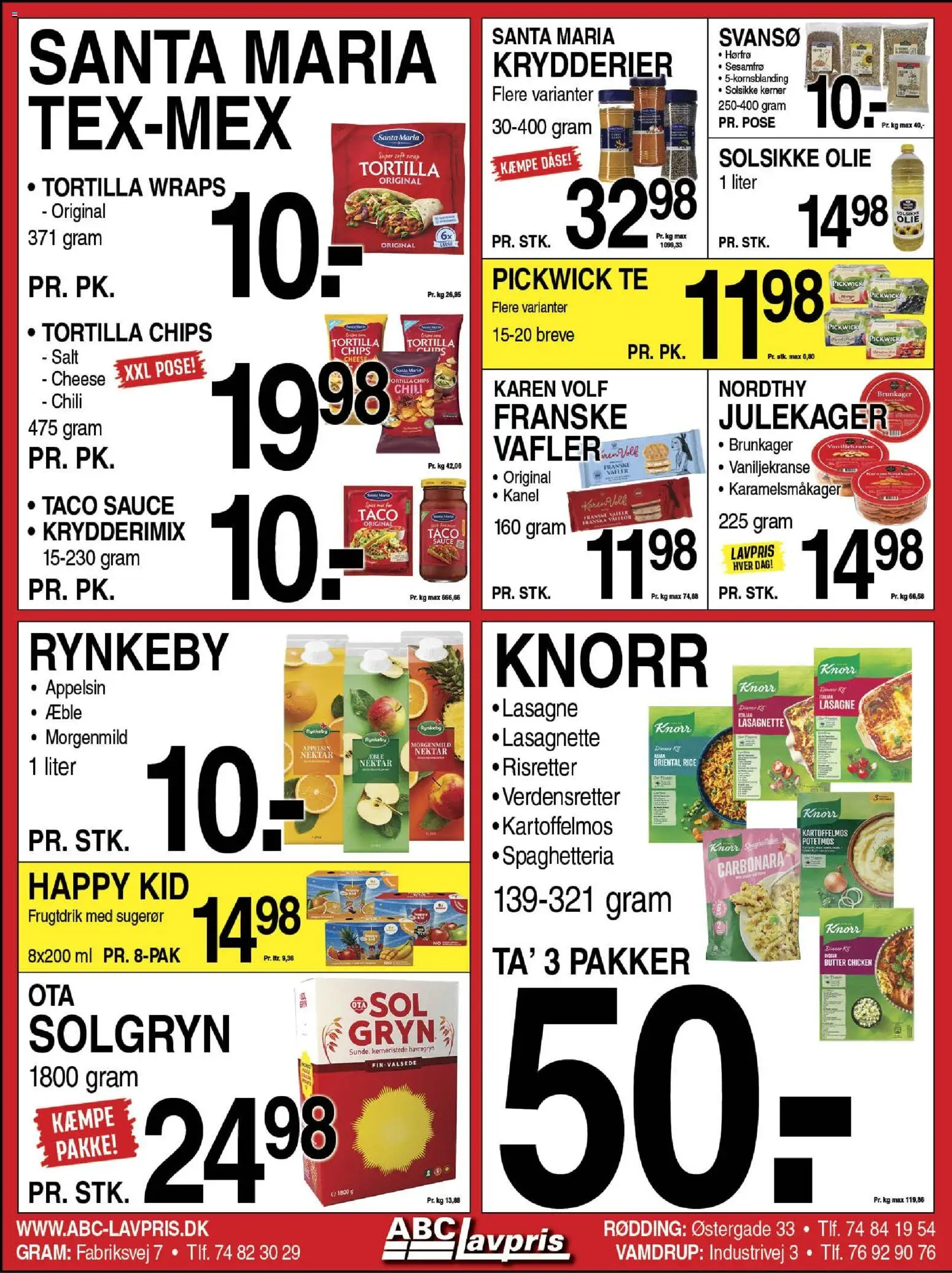 Abc Lavpris tilbudsavis – gyldig fra 19.11.2025 | Side: 5 | Produkter: Te, Salt, Vafler, Taco