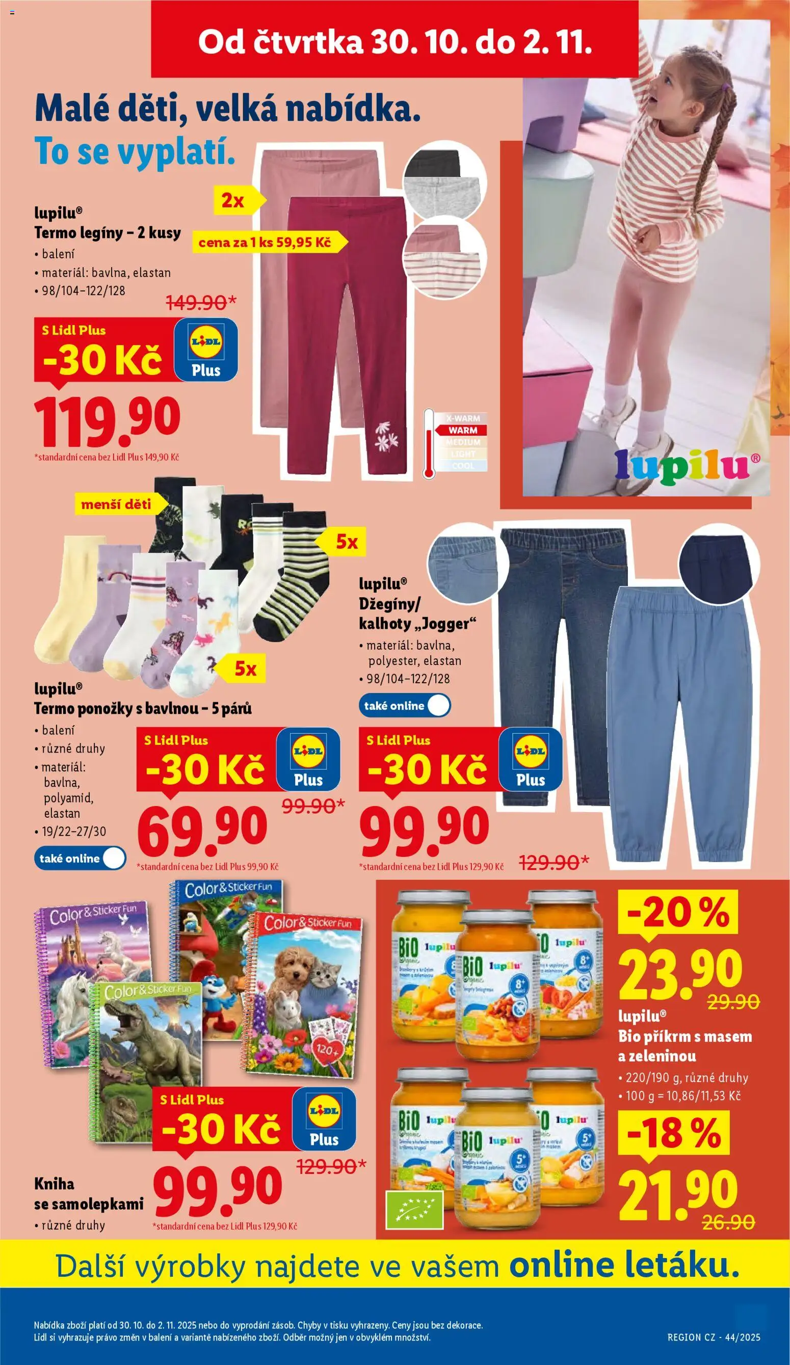 Lidl leták - Spotřební zboží od 27.10.2025 | Strana: 33 | Produkty: Kniha, Kalhoty, Ponožky, Příkrm