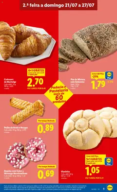 Lidl folheto │ válido de 21.07.2025 | Página: 5 | Produtos: Padaria, Manteiga, Pão