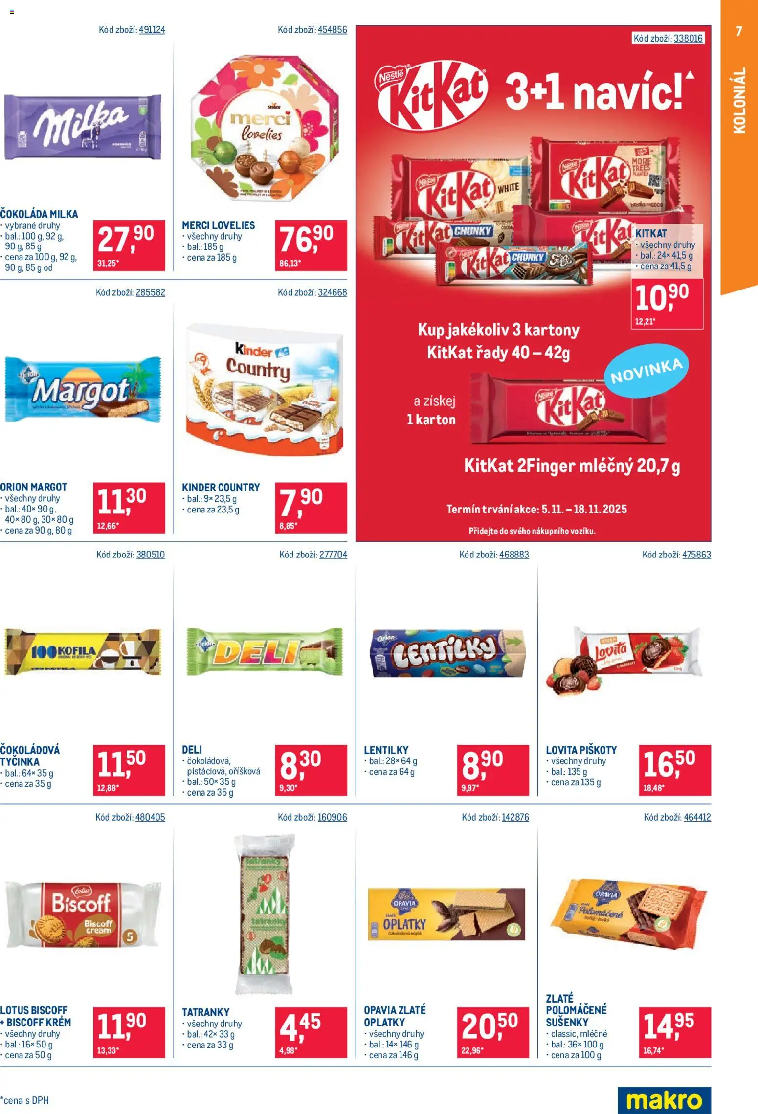 Makro leták - Maloobchod od 05.11.2025 | Strana: 7 | Produkty: Milka, Kofila, Lotus, Sušenky