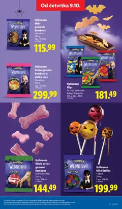 Halloween Voćne gumene bombone u obliku crva, Više ukusa, 450 g - pregled Lidl kataloga - važi od 16.10.2025 | Strana: 39