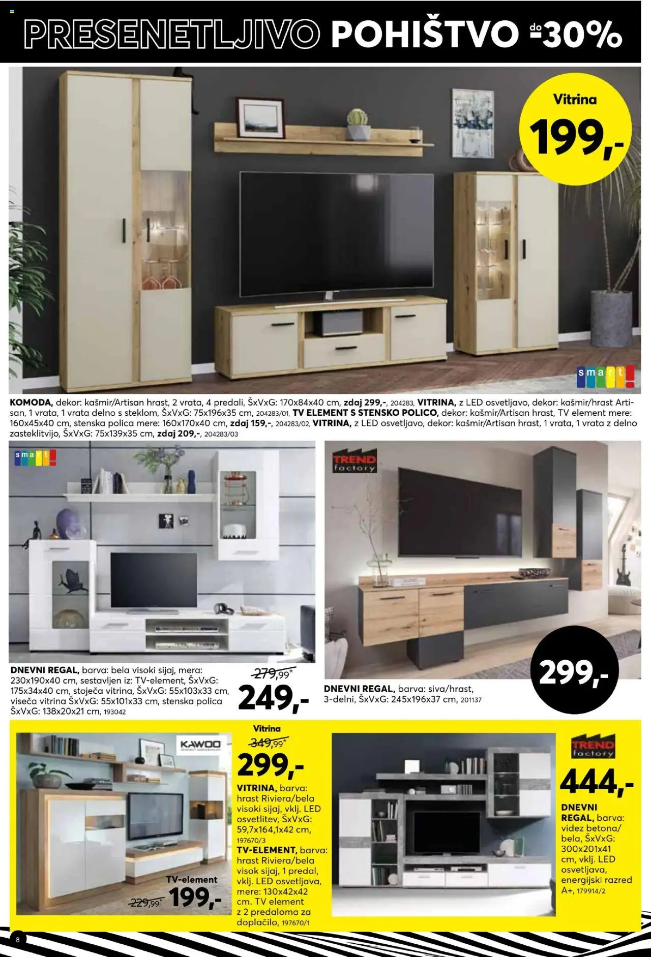 Dipo katalog │ velja od 20.08.2025 | Stran: 8 | Izdelki: Tv, Vitrina, Pohištvo, Polica