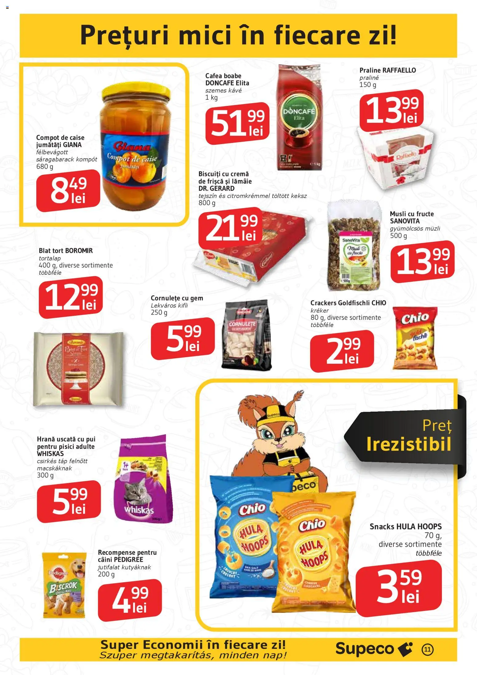 Noul catalog Supeco – valabil de la 27.11.2025 | Pagină: 11 | Produse: Cremă, Cafea, Cornulețe, Biscuiți