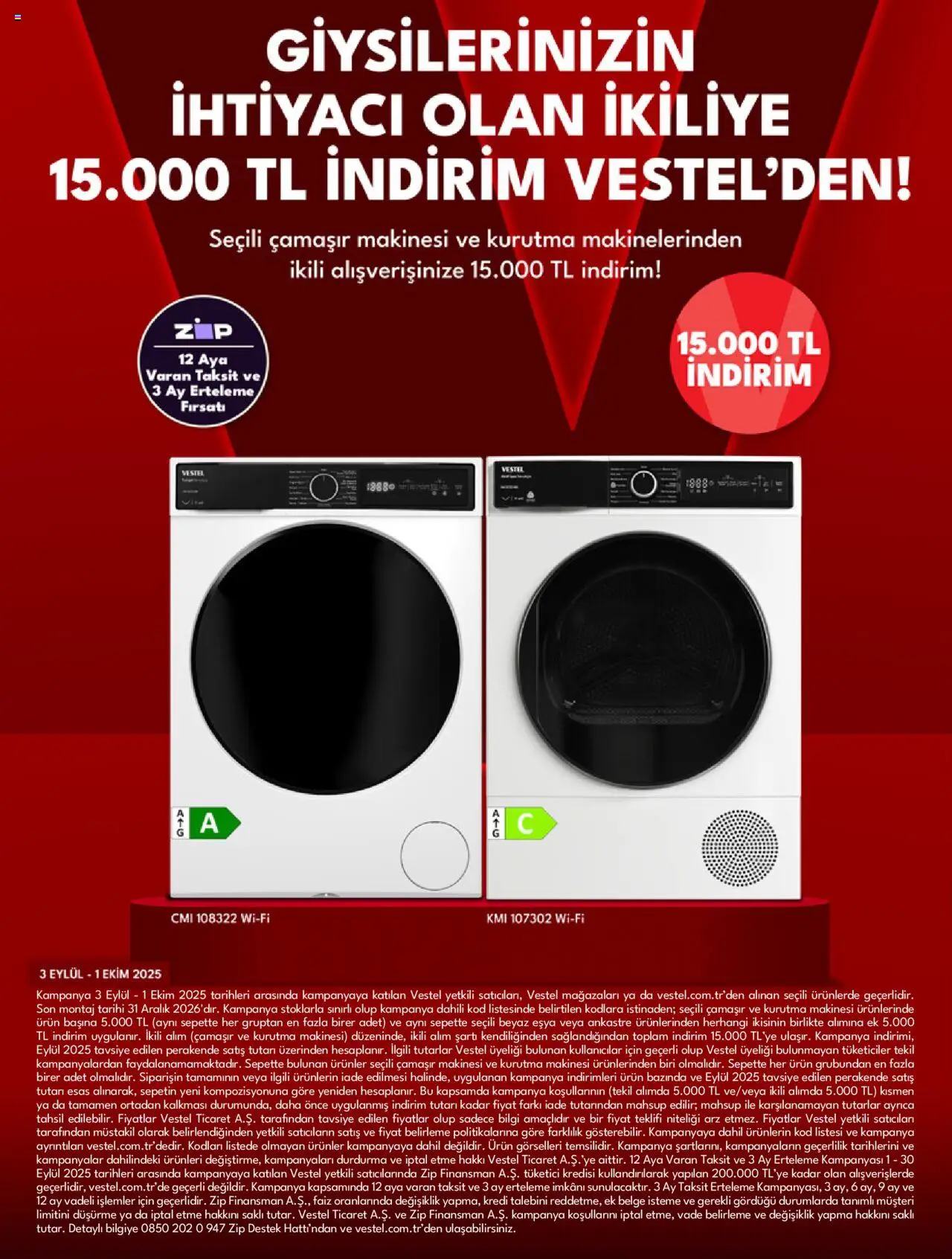 Vestel Katalog - 03.09.2025 tarihinden itibaren geçerlidir | Sayfa: 10 | Ürünler: Kurutma makinesi, Çamaşır makinesi