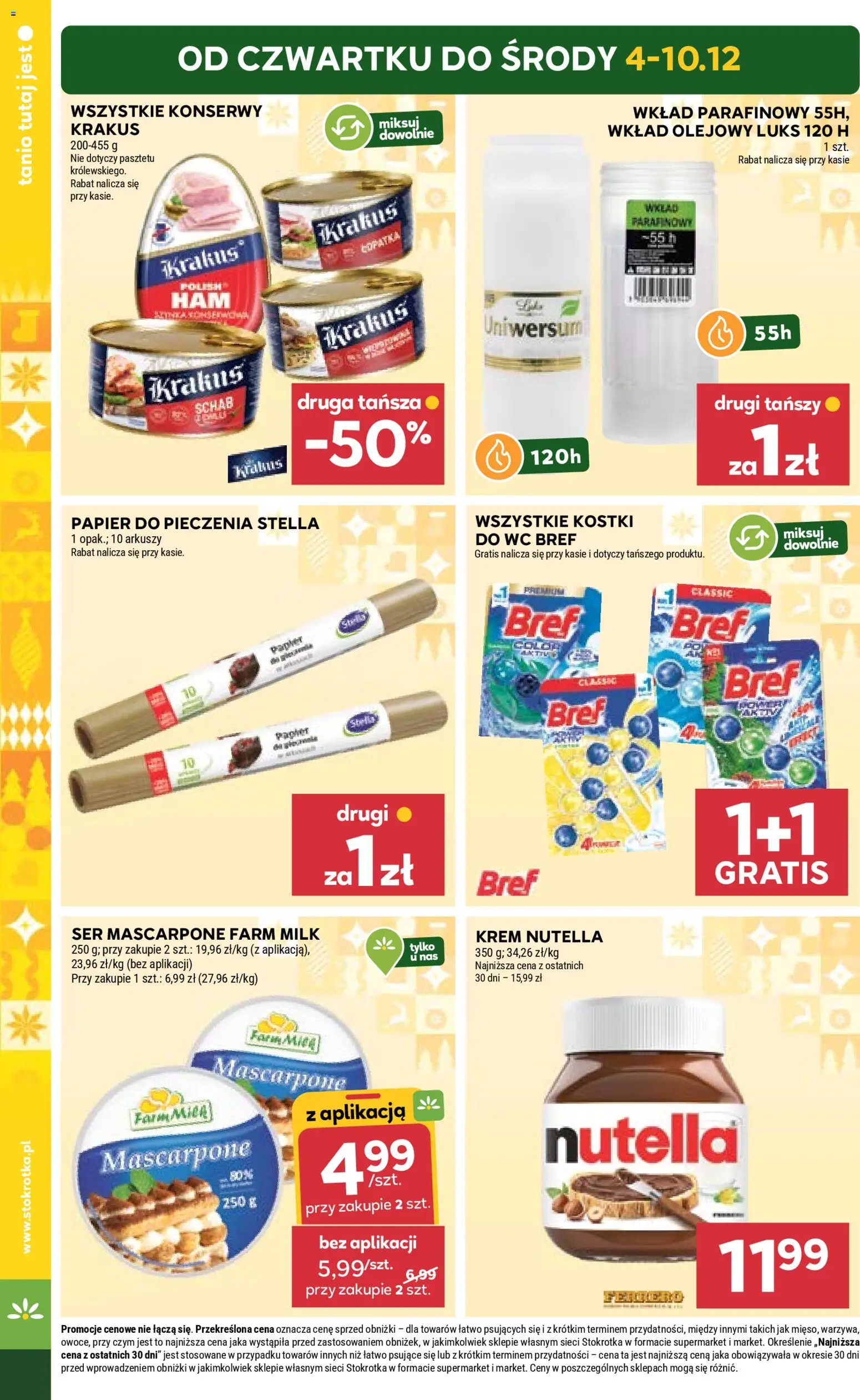 Stokrotka Gazetka od 04.12.2025 | Strona: 6 | Produkty: Schab, Stokrotka, Mascarpone, Warzywa