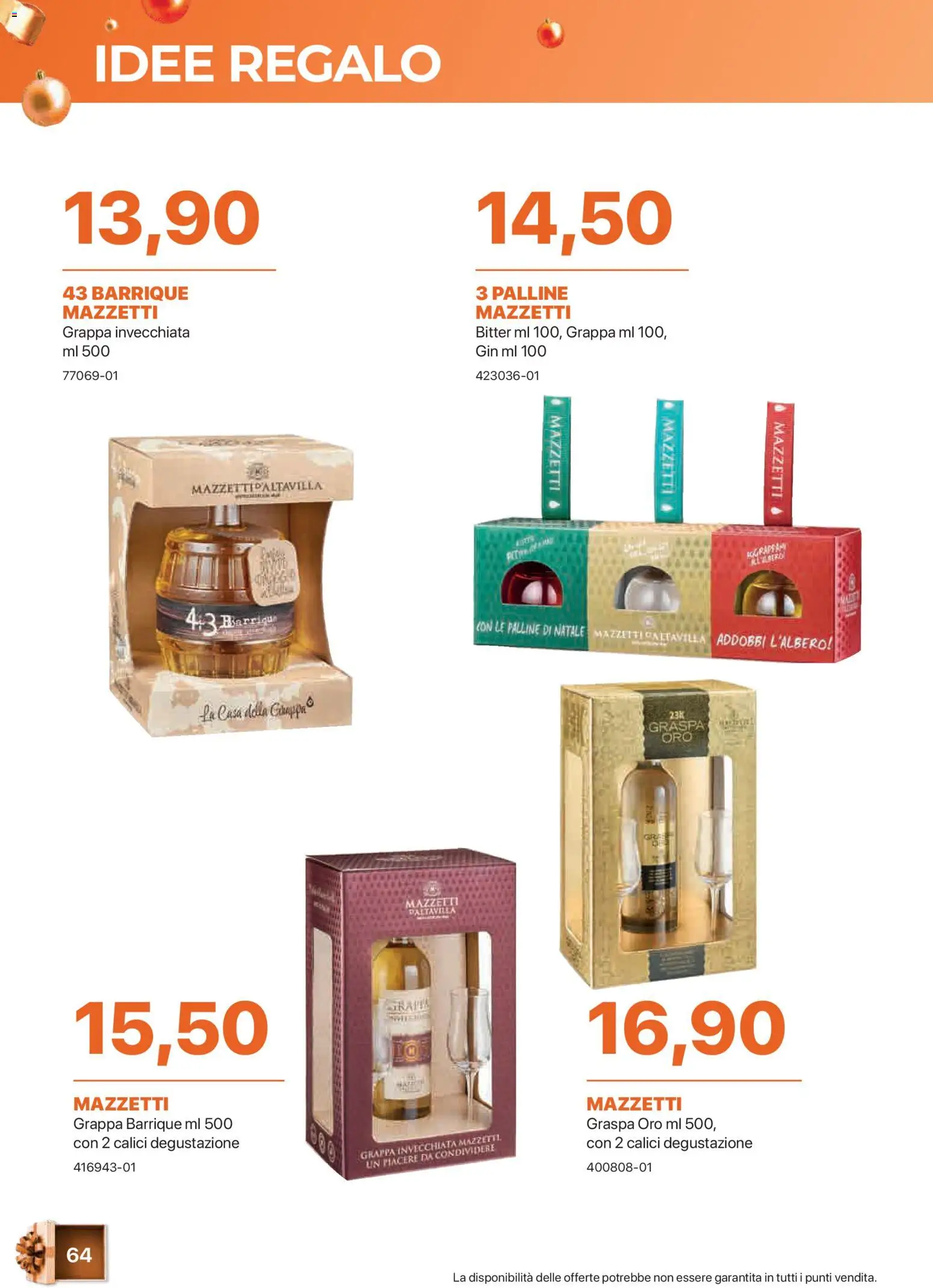 Volantino Sogegross del 05.11.2025 | Pagina: 64 | Prodotti: Gin, Grappa