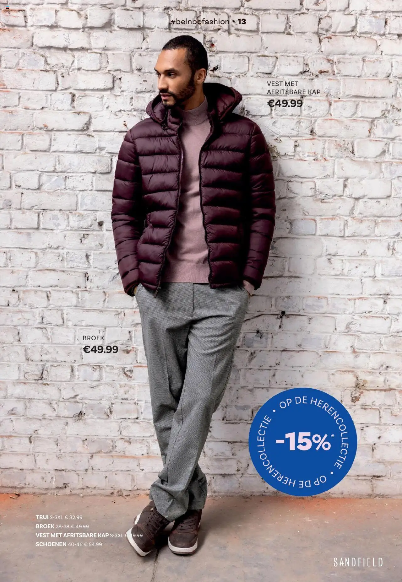 {H1} | Pagina: 13 | Producten: Schoenen, Trui, Vest, Broek