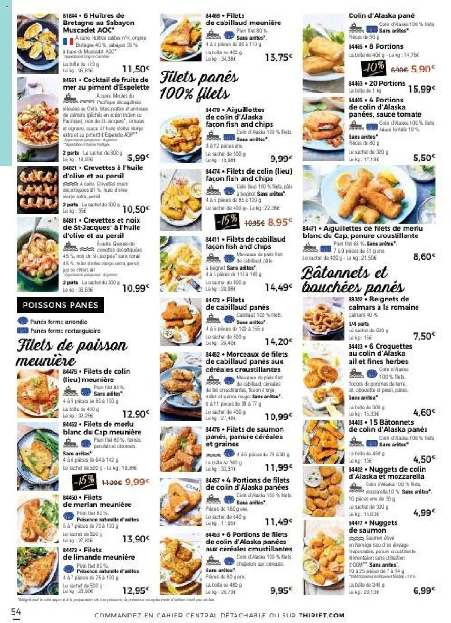 {H1} | Page: 54 | Produits: Fruits de mer, Ail, Huîtres, Chips