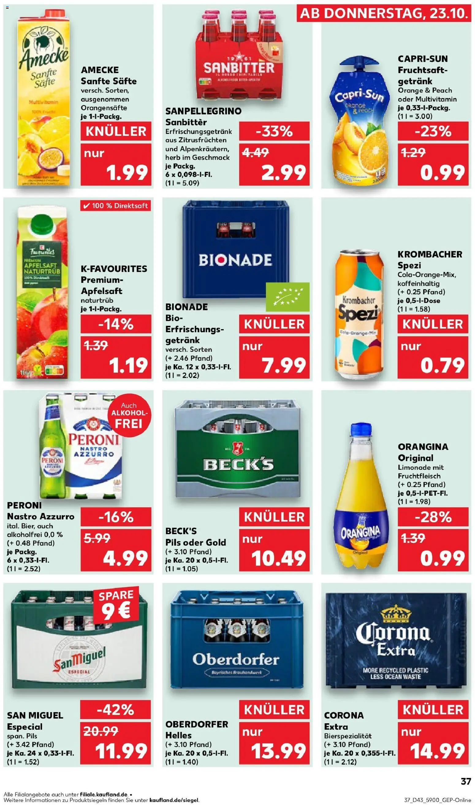 Kaufland prospekt Annaberg-Buchholz	 – gültig ab 27.10.2025 | Seite: 37 | Produkte: Cola, Pils, Limonade, Apfelsaft
